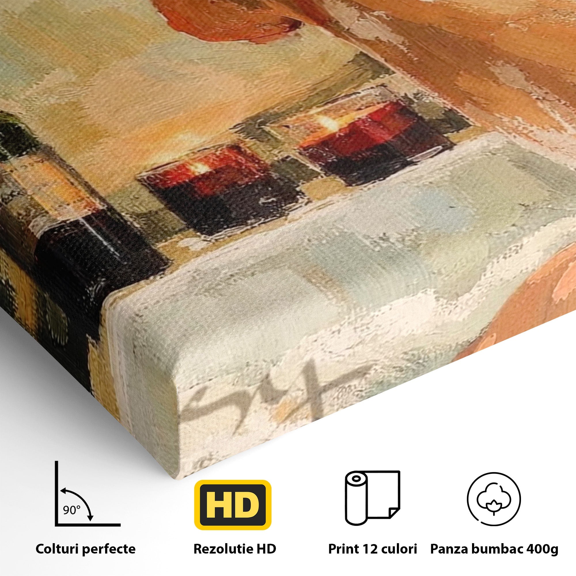 Tablou Canvas Premium LuxCanva® PI1023, Relaxare In Cada, Cada, Vin, Relaxare, Baie, Living, Culori Vibrante