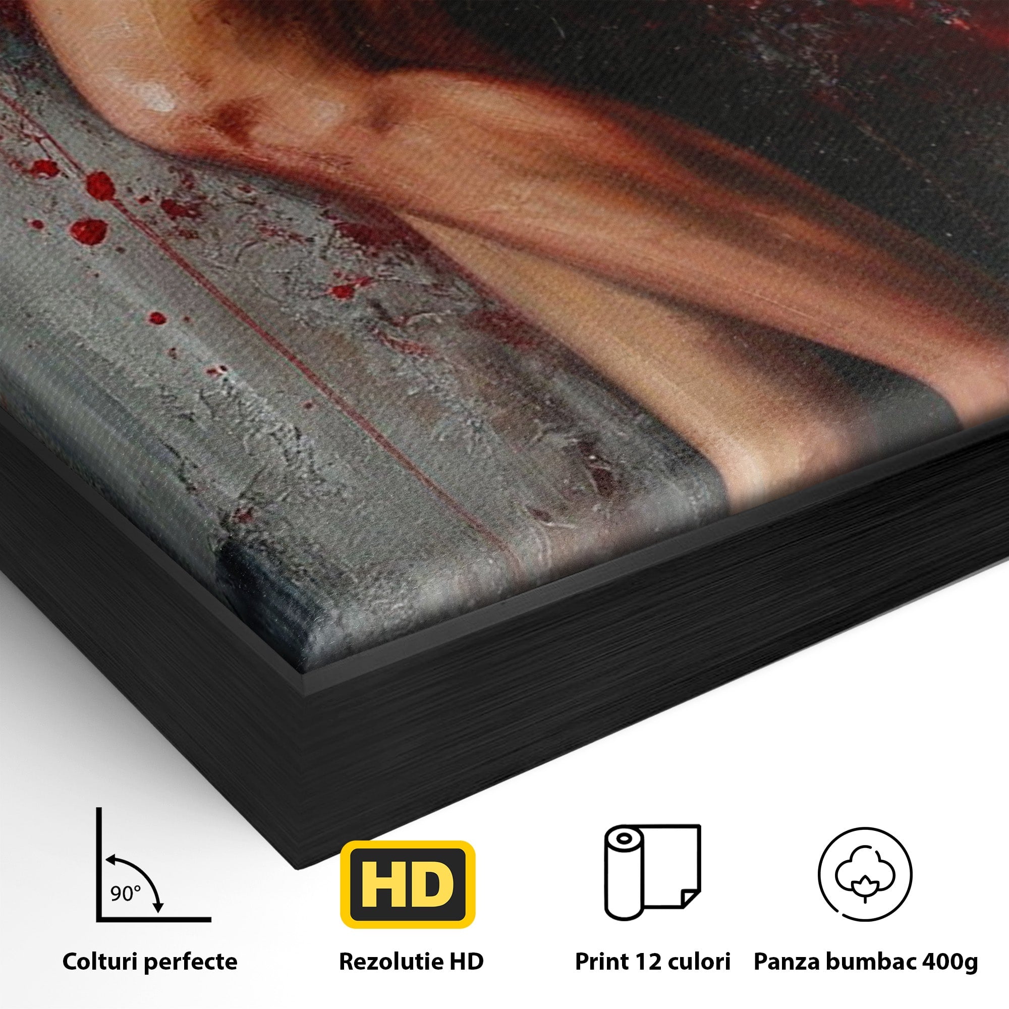 Tablou Canvas Premium LuxCanva® PI1024, Dans Pasional, Dans, Femeie, Arta, Emotie, Living, Culori Vibrante