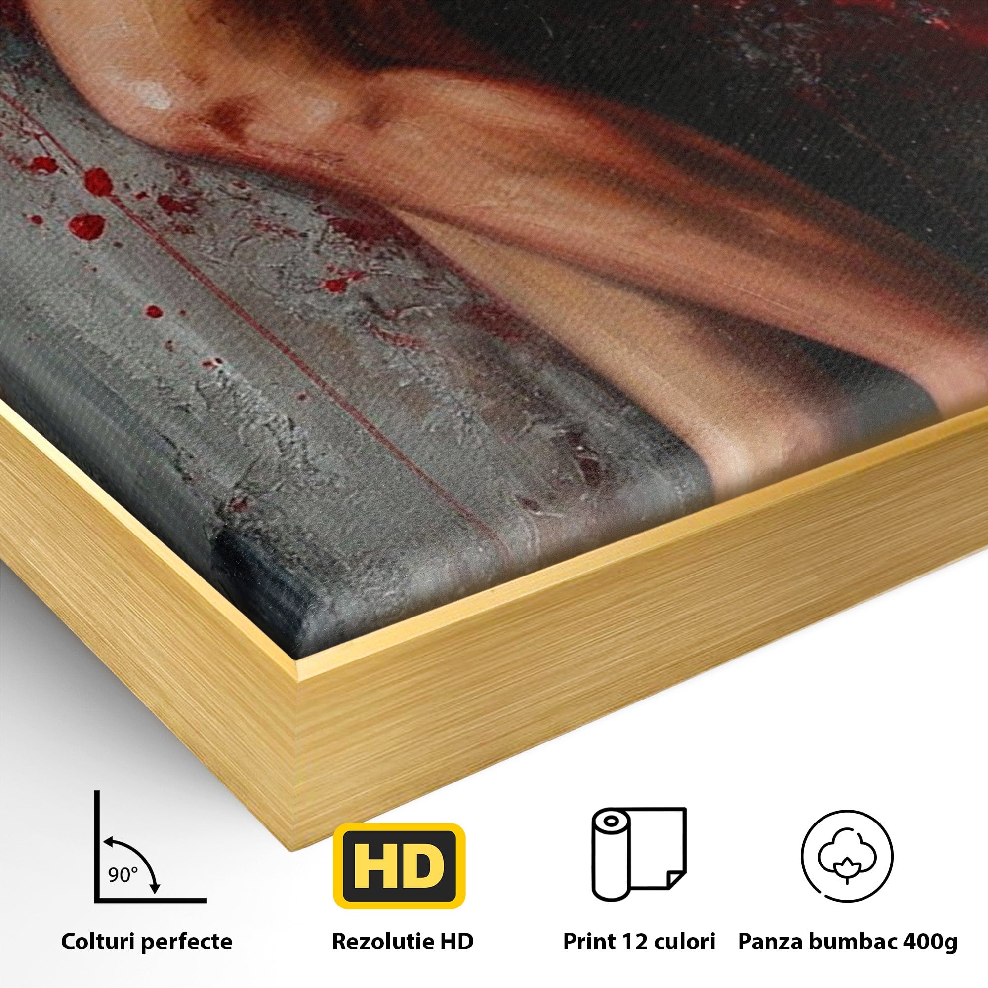 Tablou Canvas Premium LuxCanva® PI1024, Dans Pasional, Dans, Femeie, Arta, Emotie, Living, Culori Vibrante