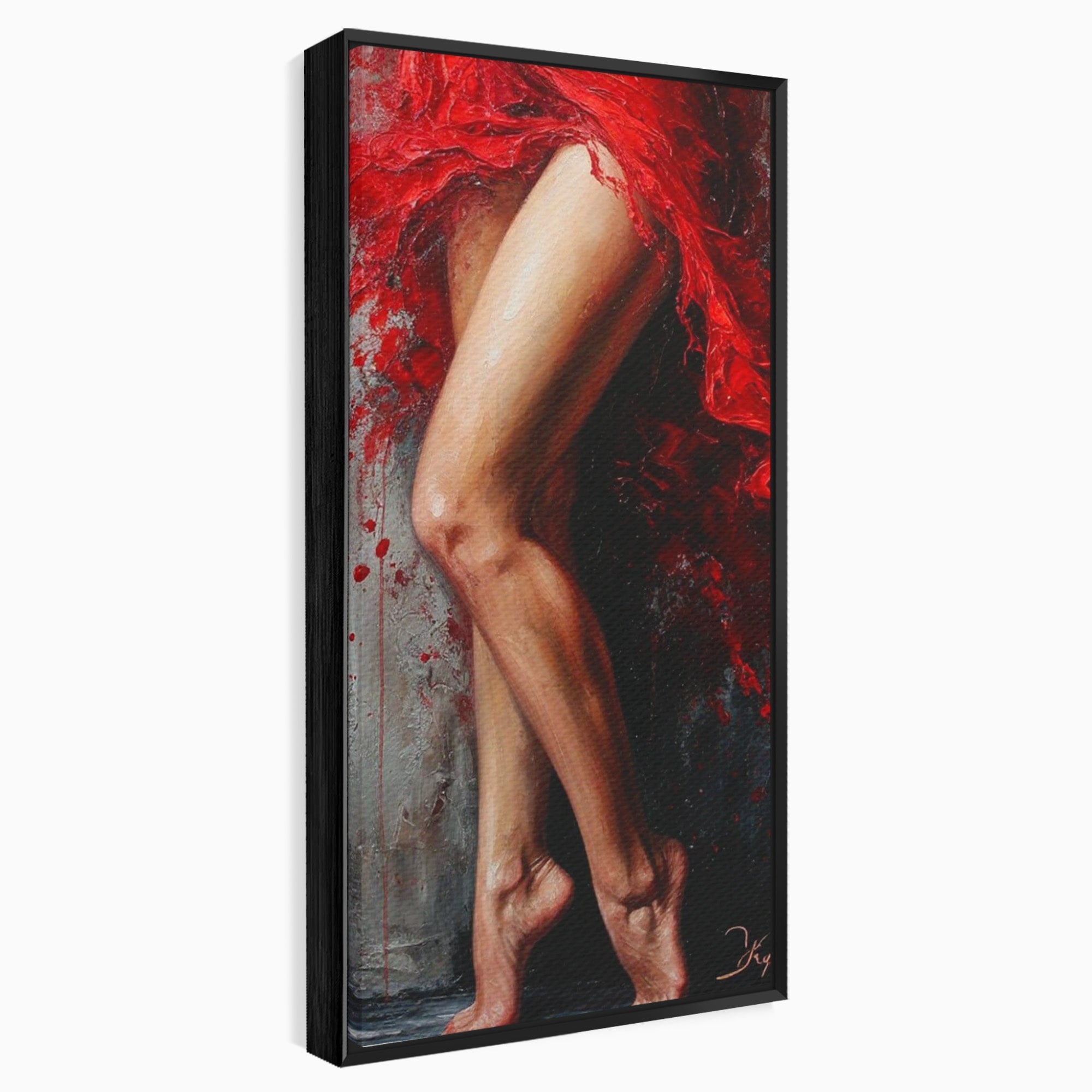 Tablou Canvas Premium LuxCanva® PI1024, Dans Pasional, Dans, Femeie, Arta, Emotie, Living, Culori Vibrante