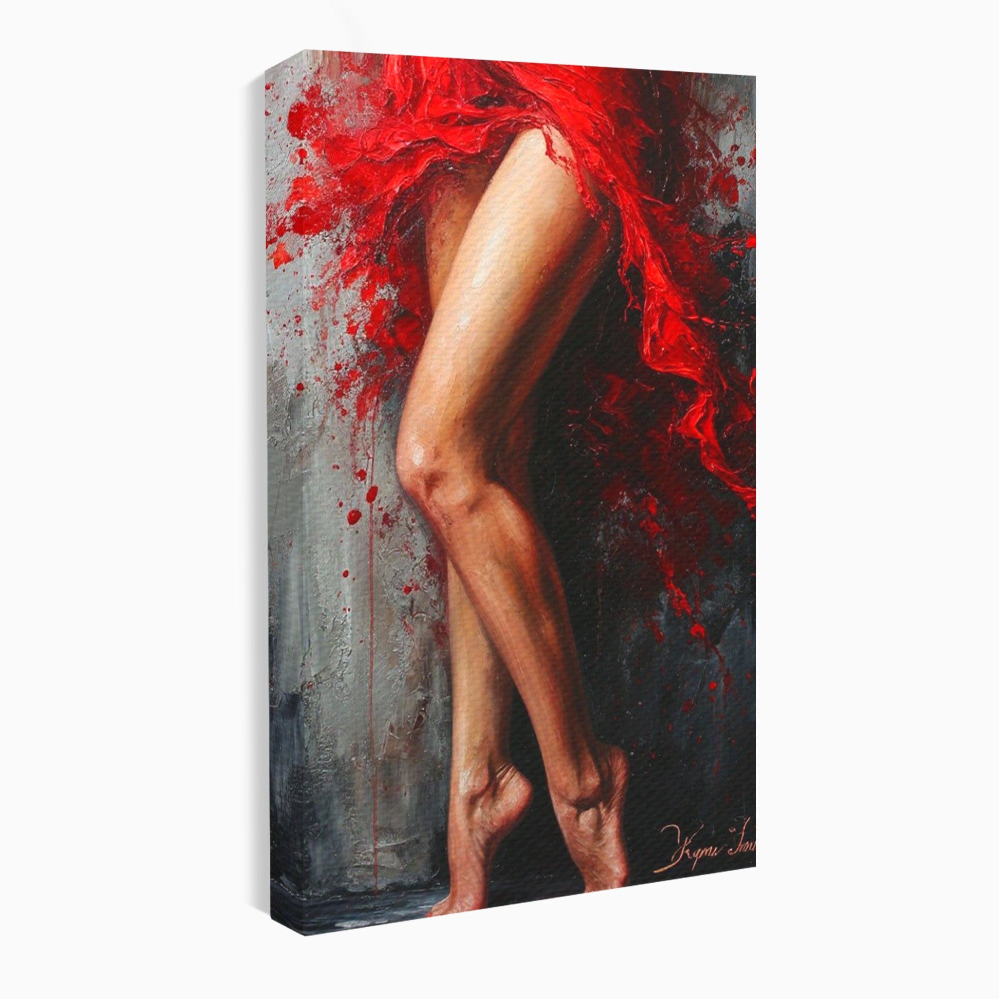 Tablou Canvas Premium LuxCanva® PI1024, Dans Pasional, Dans, Femeie, Arta, Emotie, Living, Culori Vibrante
