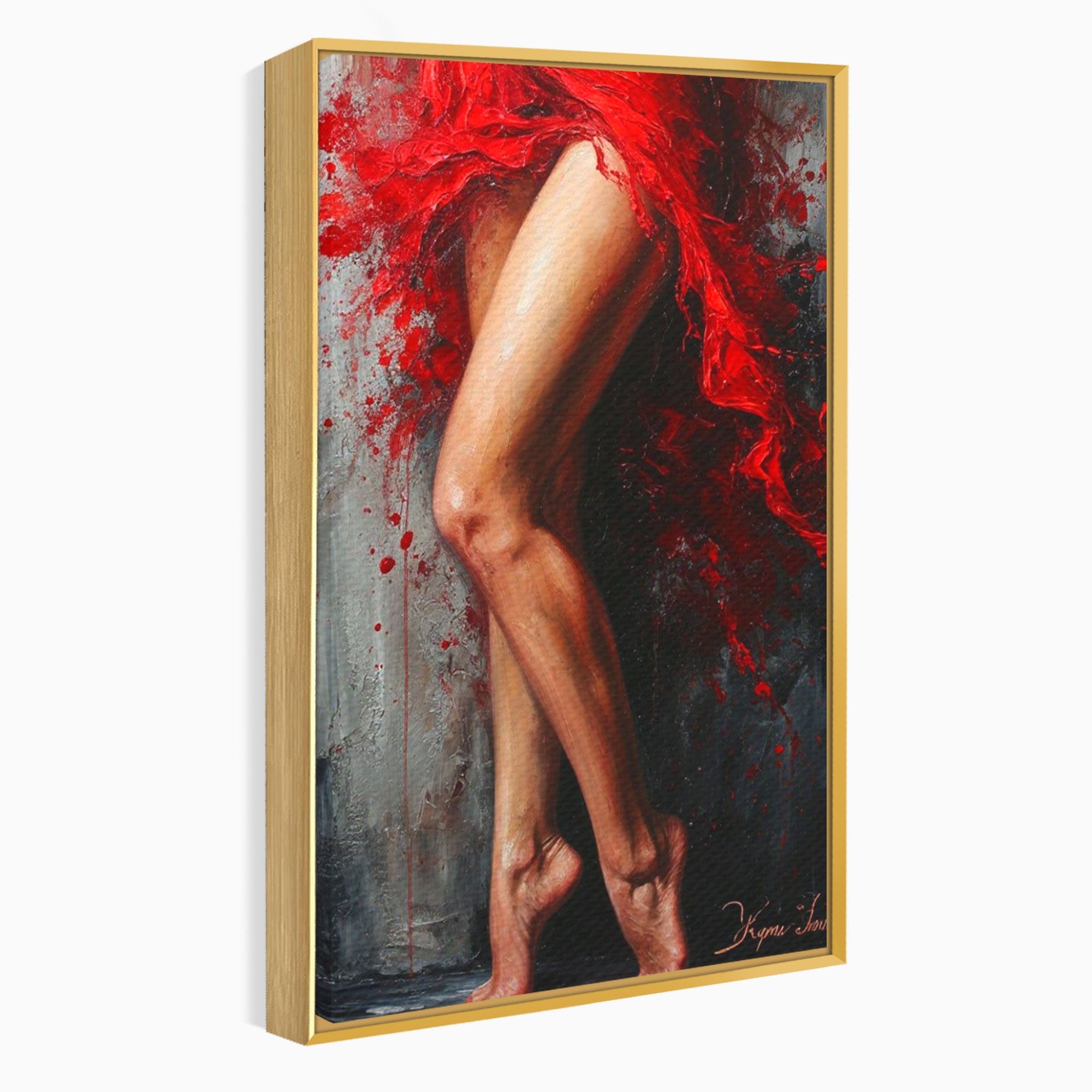 Tablou Canvas Premium LuxCanva® PI1024, Dans Pasional, Dans, Femeie, Arta, Emotie, Living, Culori Vibrante
