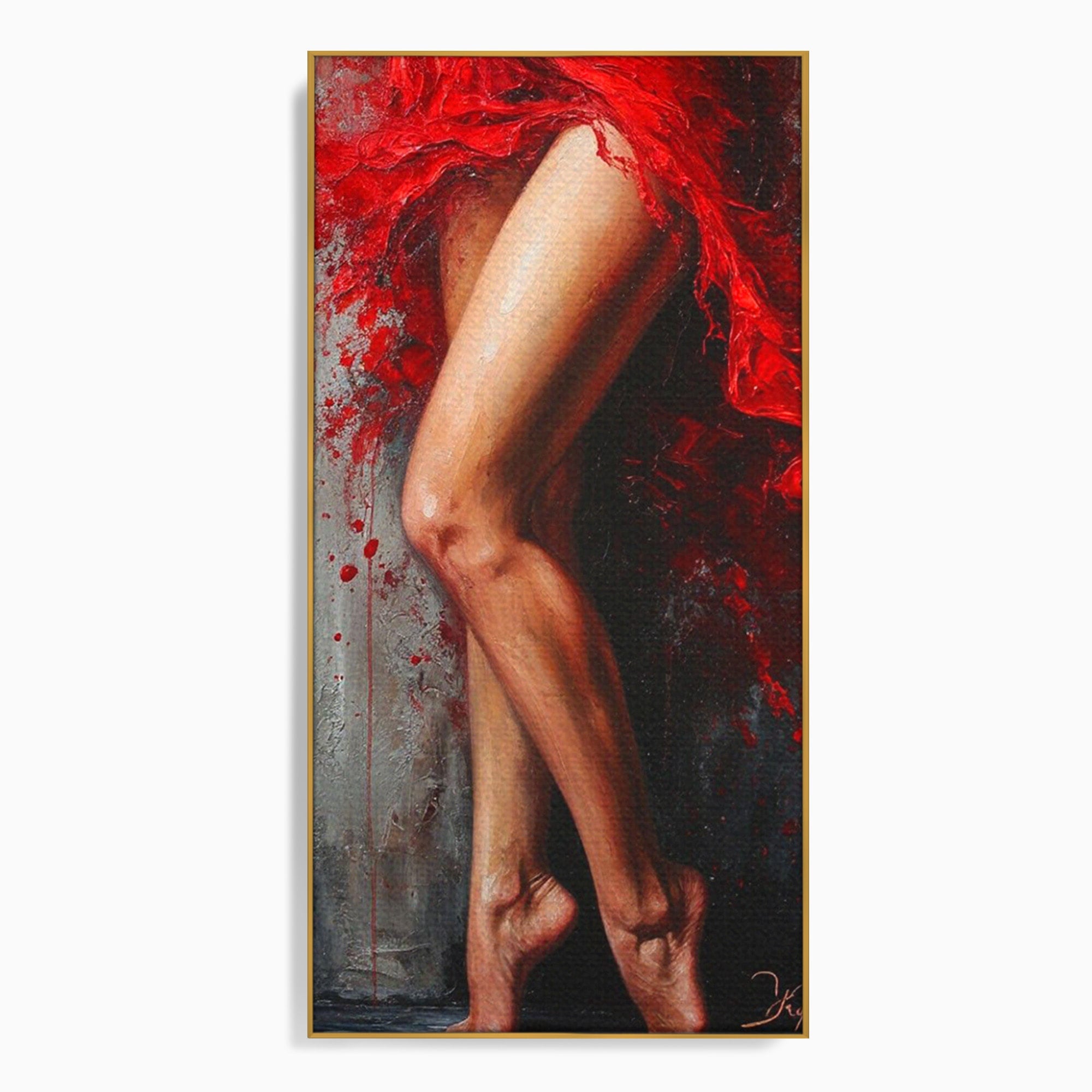 Tablou Canvas Premium LuxCanva® PI1024, Dans Pasional, Dans, Femeie, Arta, Emotie, Living, Culori Vibrante