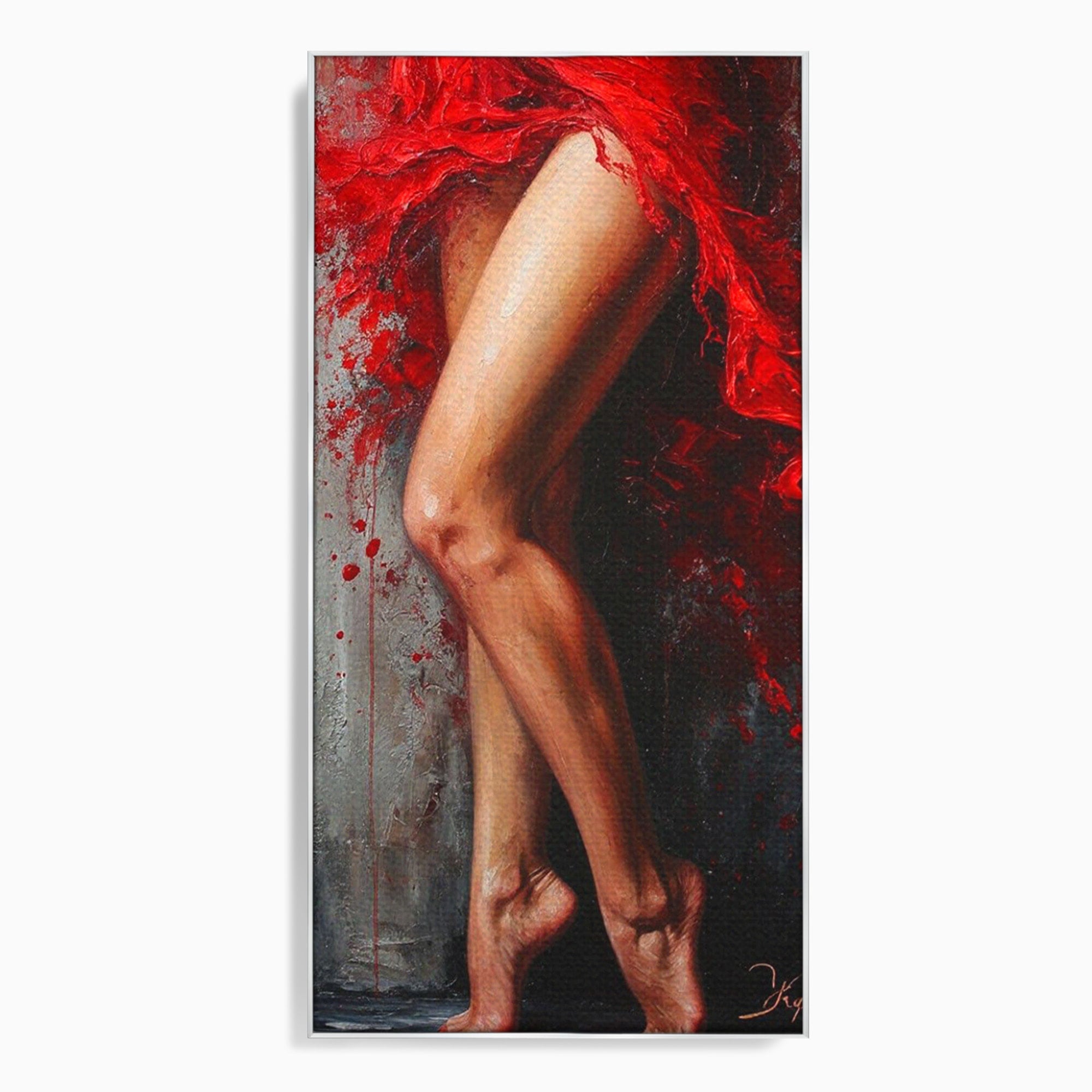 Tablou Canvas Premium LuxCanva® PI1024, Dans Pasional, Dans, Femeie, Arta, Emotie, Living, Culori Vibrante