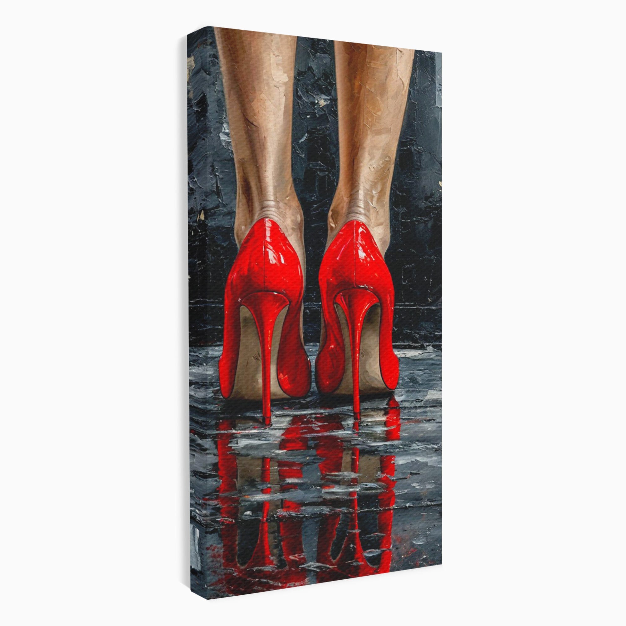 Tablou Canvas Premium LuxCanva® PI1025, Pantofi Rosii Eleganti, Tocuri, Eleganta, Moda, Glamour, Dormitor, Living, Culori Vibrante