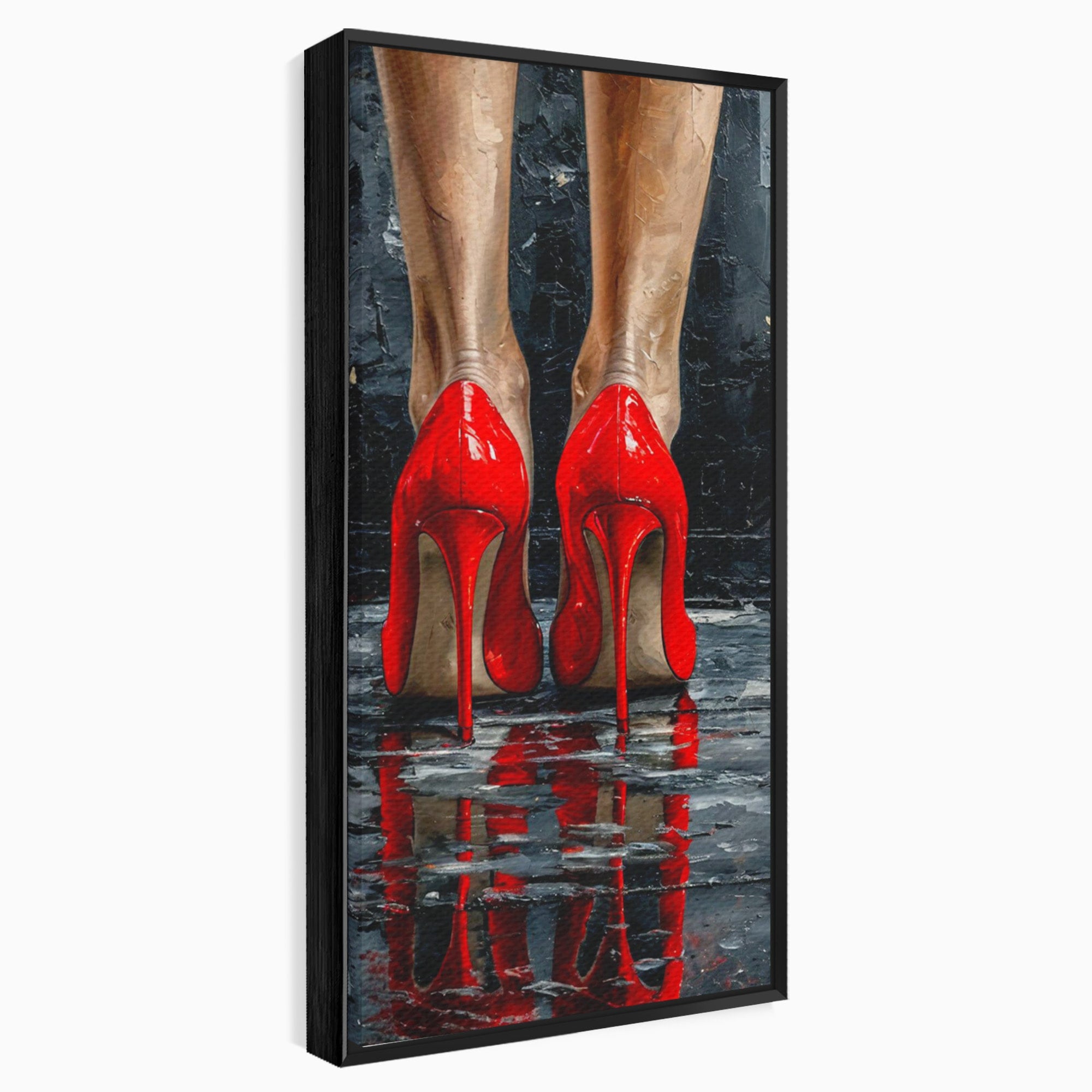 Tablou Canvas Premium LuxCanva® PI1025, Pantofi Rosii Eleganti, Tocuri, Eleganta, Moda, Glamour, Dormitor, Living, Culori Vibrante