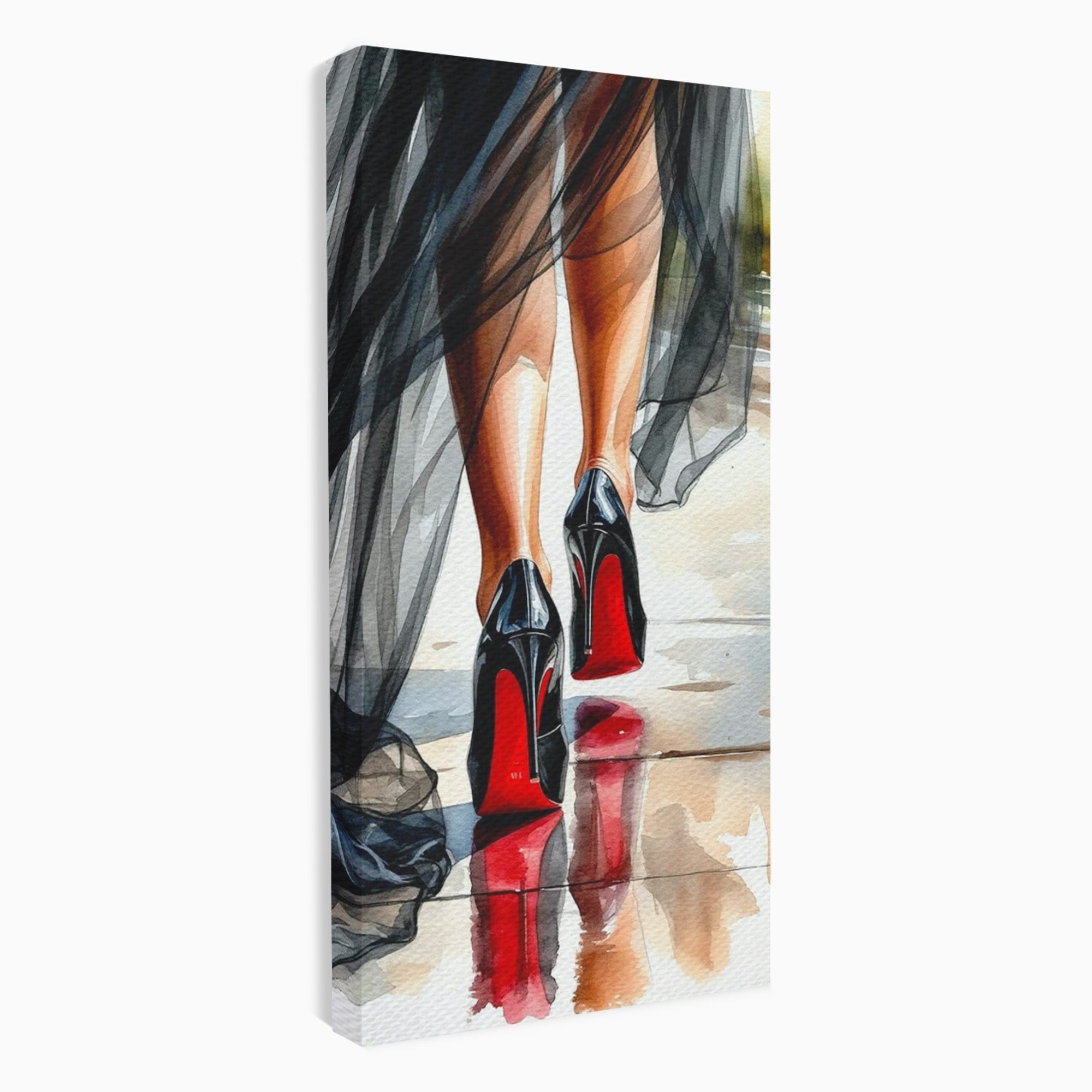 Tablou Canvas Premium LuxCanva® PI1028, Eleganta In Miscare, Pantofi, Moda, Femininitate, Eleganta, Birou, Culori Vibrante
