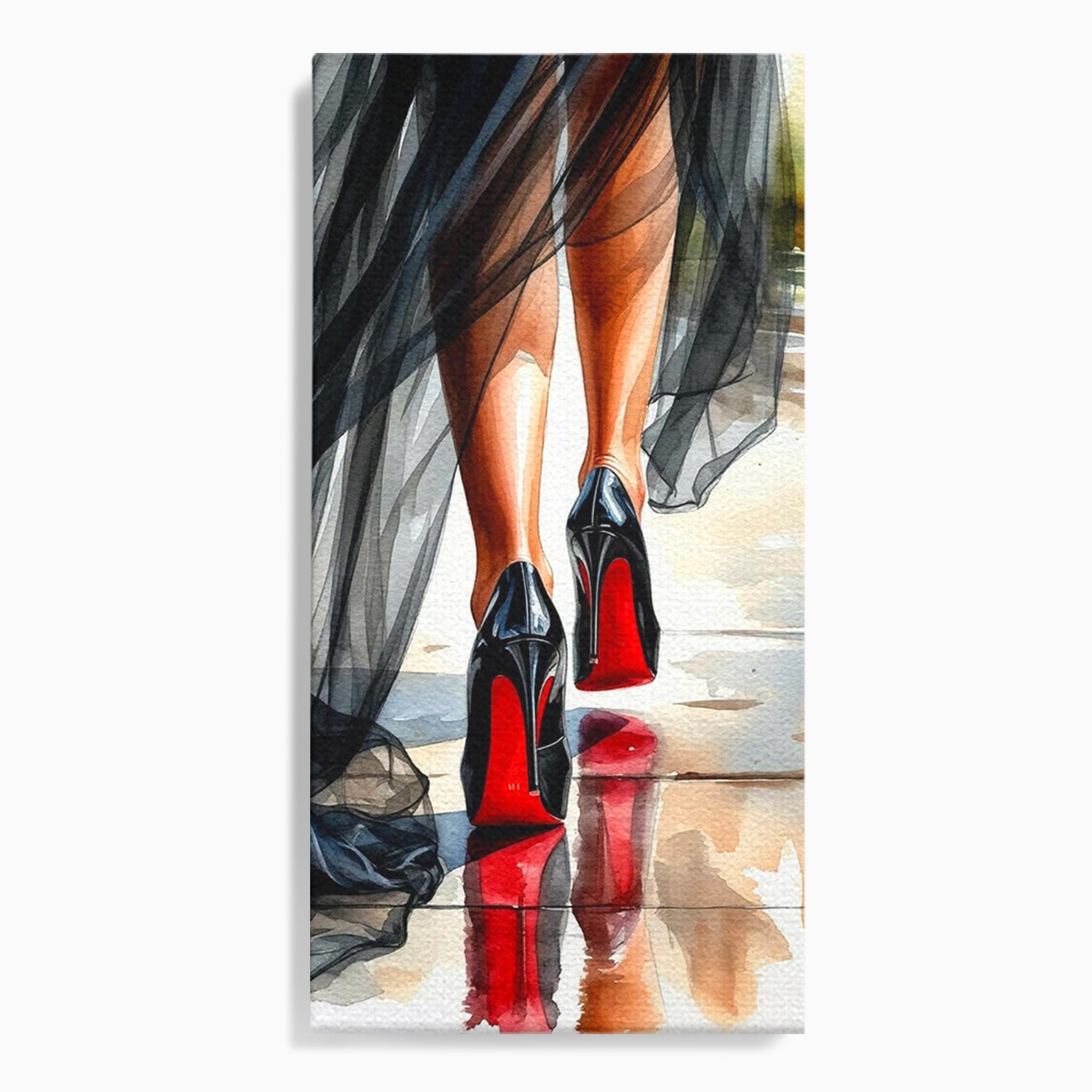 Tablou Canvas Premium LuxCanva® PI1028, Eleganta In Miscare, Pantofi, Moda, Femininitate, Eleganta, Birou, Culori Vibrante