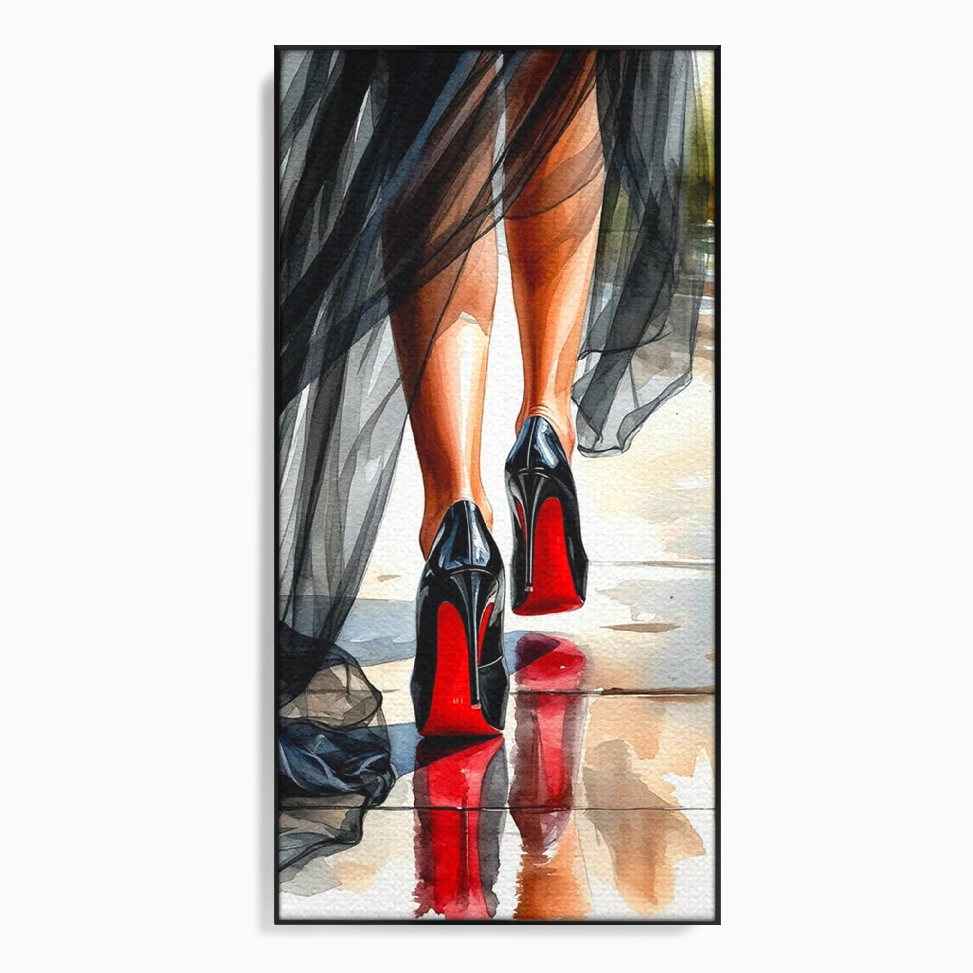 Tablou Canvas Premium LuxCanva® PI1028, Eleganta In Miscare, Pantofi, Moda, Femininitate, Eleganta, Birou, Culori Vibrante