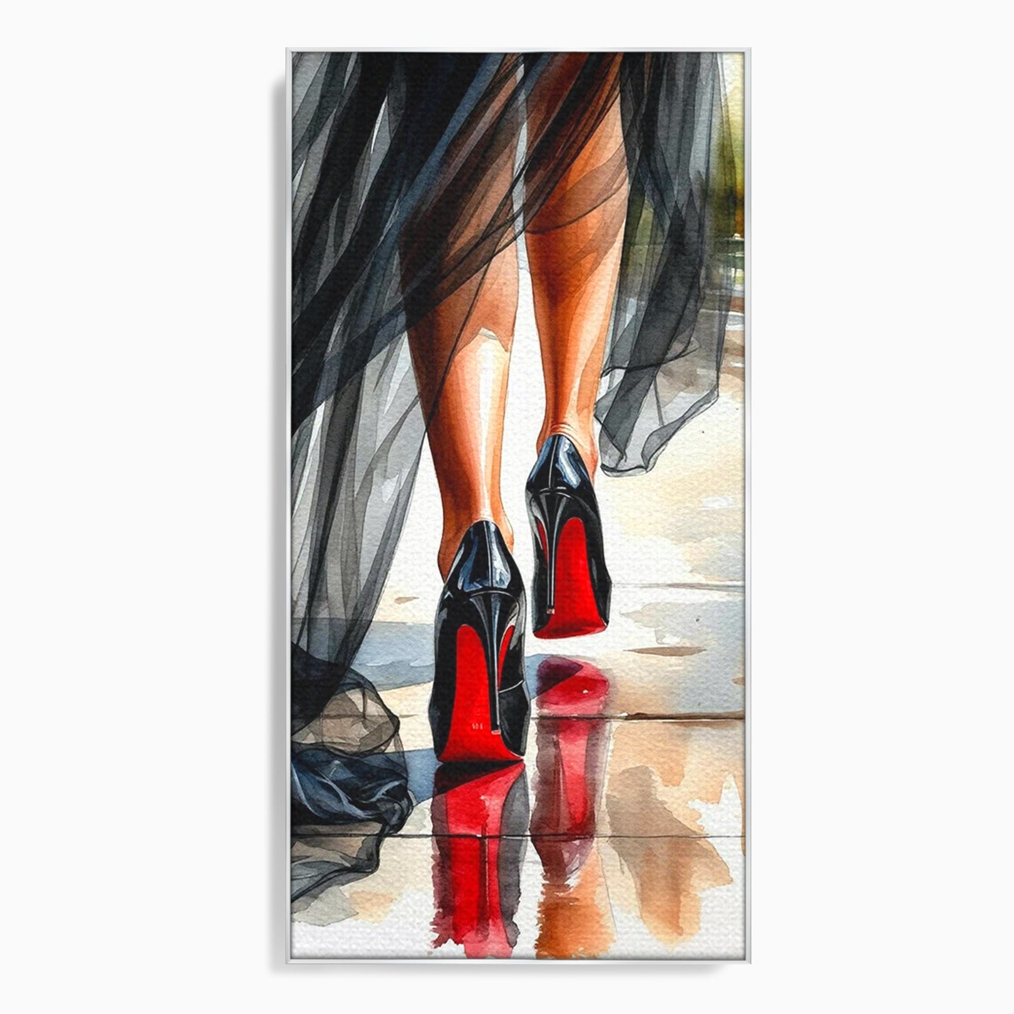 Tablou Canvas Premium LuxCanva® PI1028, Eleganta In Miscare, Pantofi, Moda, Femininitate, Eleganta, Birou, Culori Vibrante
