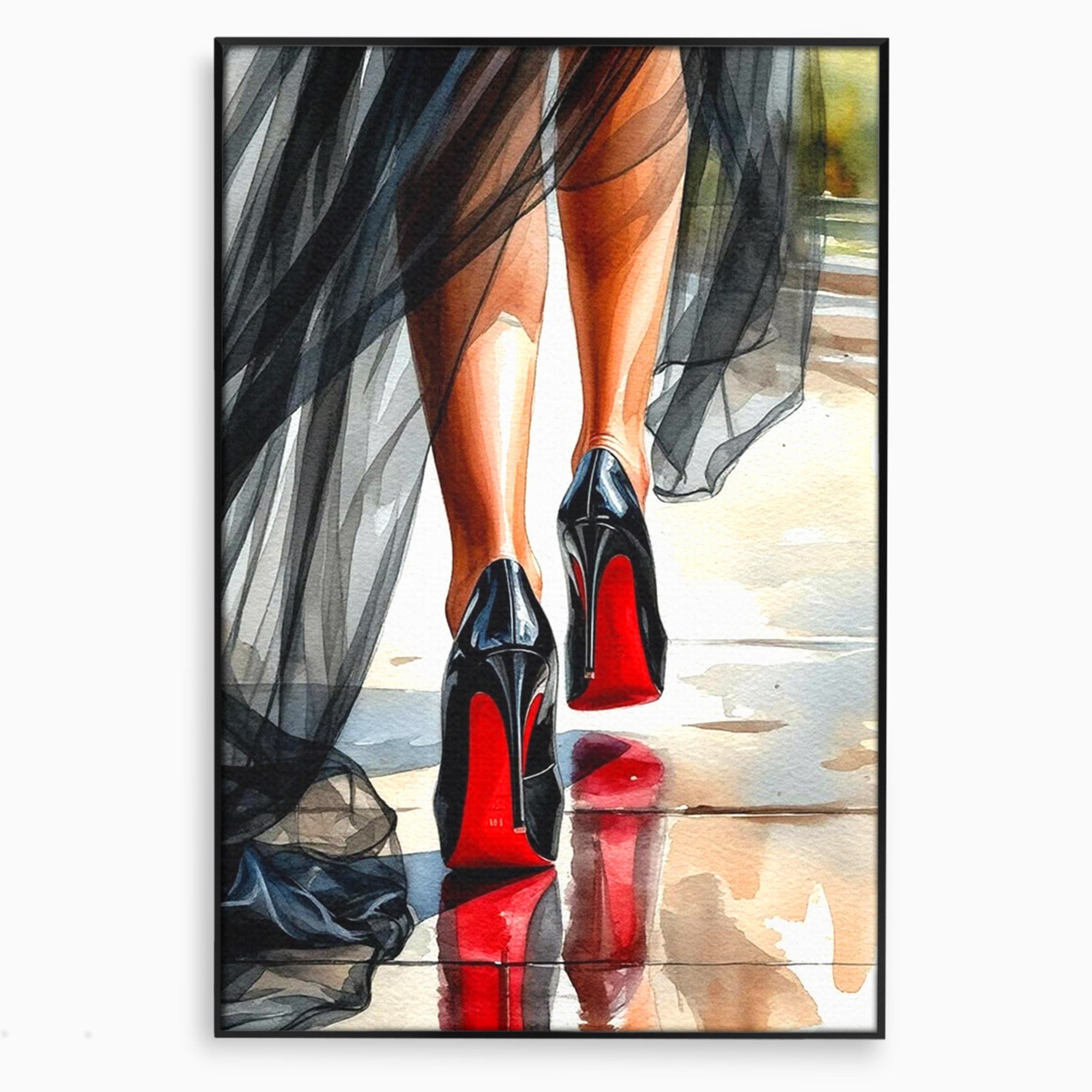 Tablou Canvas Premium LuxCanva® PI1028, Eleganta In Miscare, Pantofi, Moda, Femininitate, Eleganta, Birou, Culori Vibrante