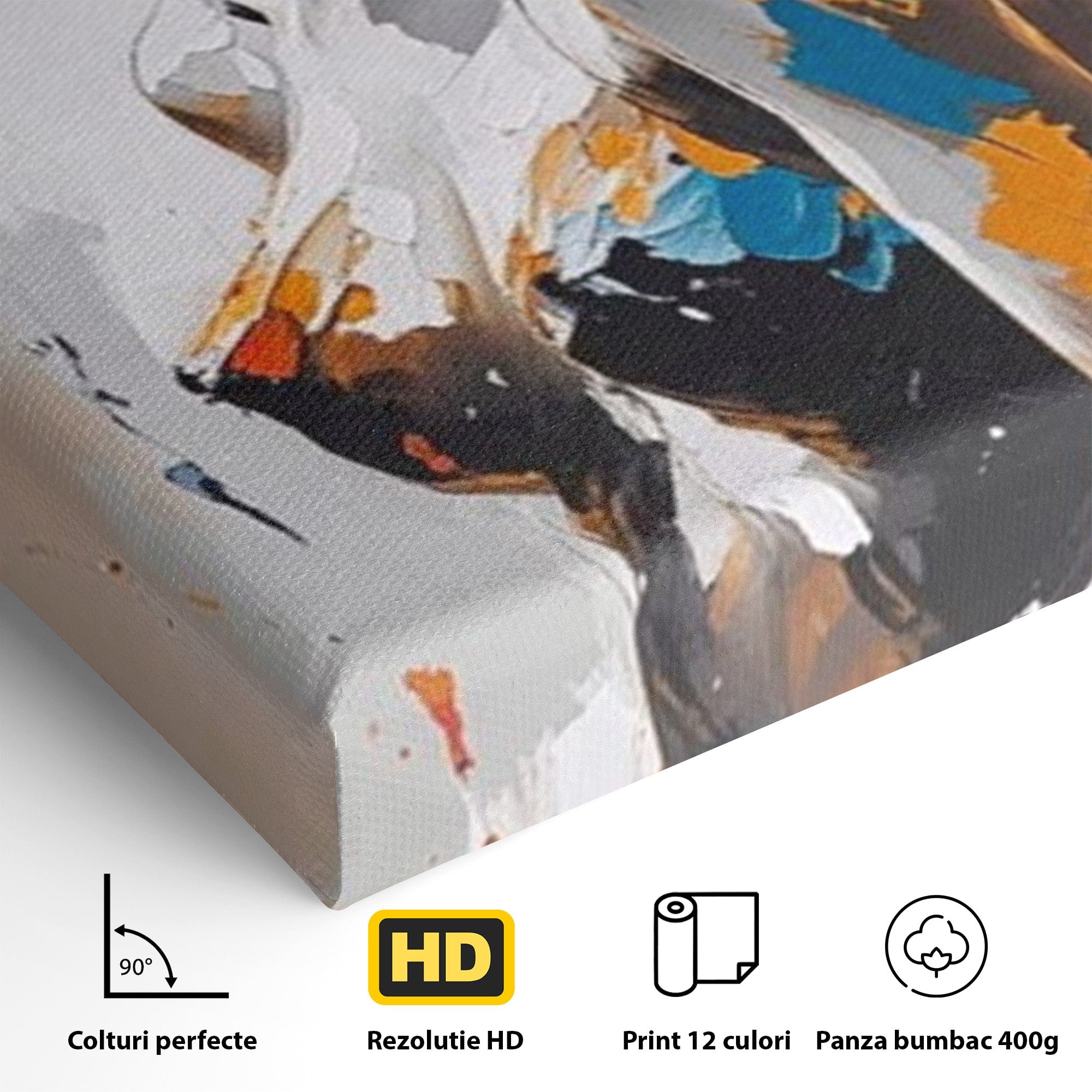 Tablou Canvas Premium LuxCanva® PI1029, Femeie In Flacari, Femeie, Corp, Nuditate, Arta Abstracta, Emotie, Living, Culori Vibrante