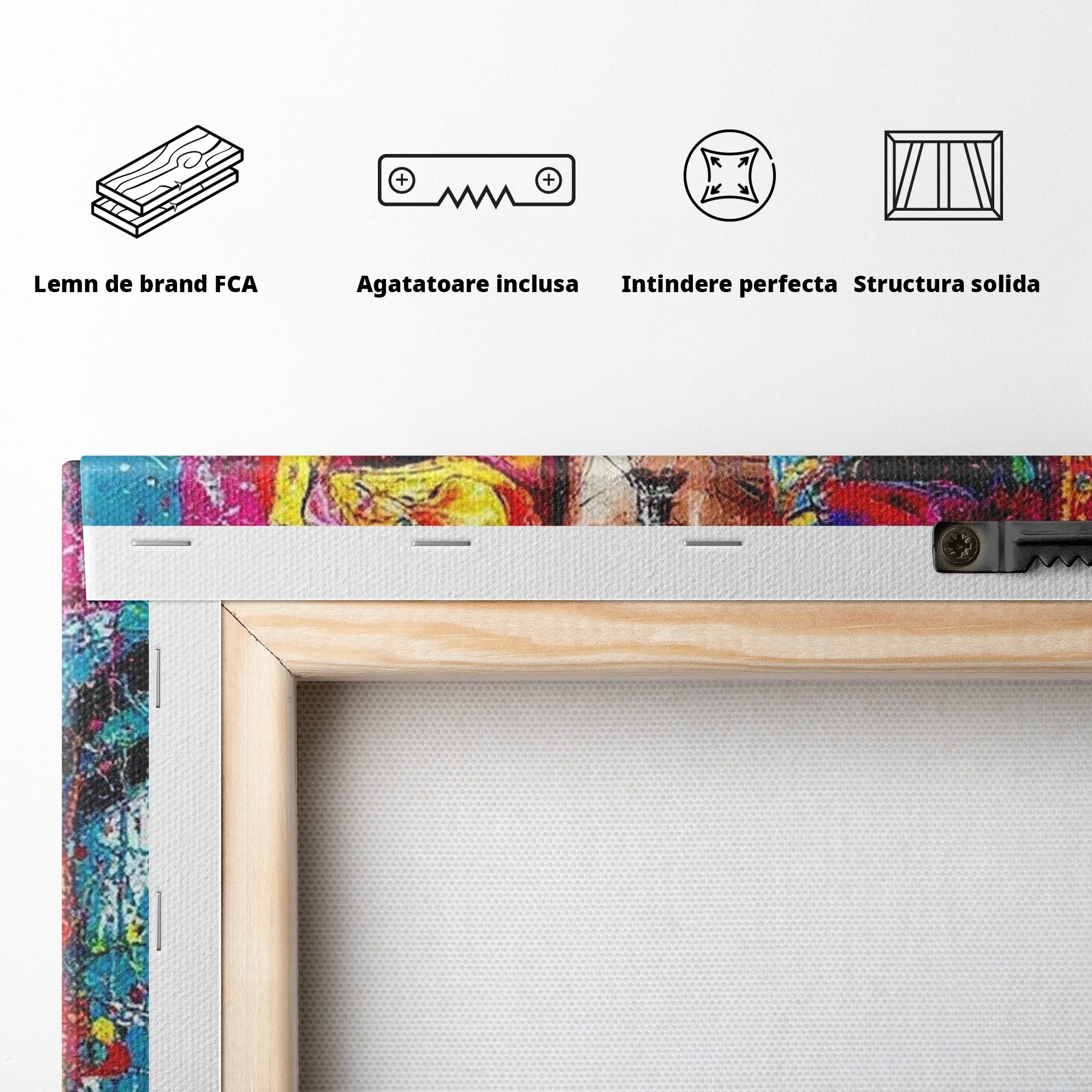 Tablou Canvas Premium LuxCanva® PI1030, Femeie Fashion Abstracta, Podium, Moda, Abstract, Arta Contemporana, Living, Culori Vibrante
