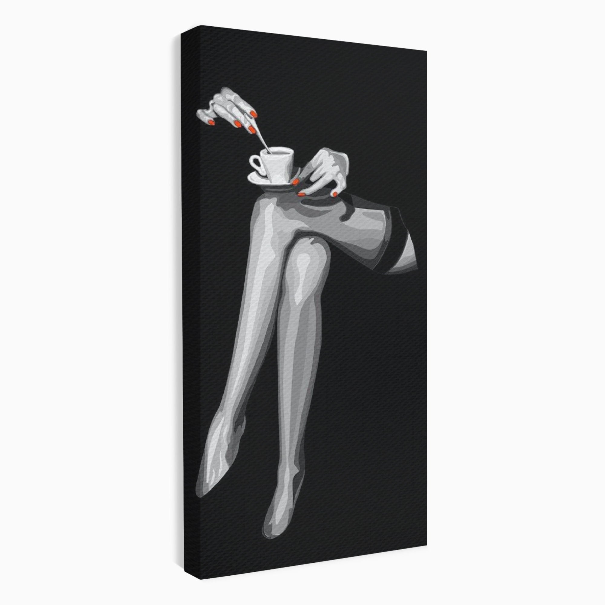 Tablou Canvas Premium LuxCanva® PI1031, Eleganta In Alb Si Negru, Femeie, Stil, Eleganta, Living, Birou, Culori Vibrante