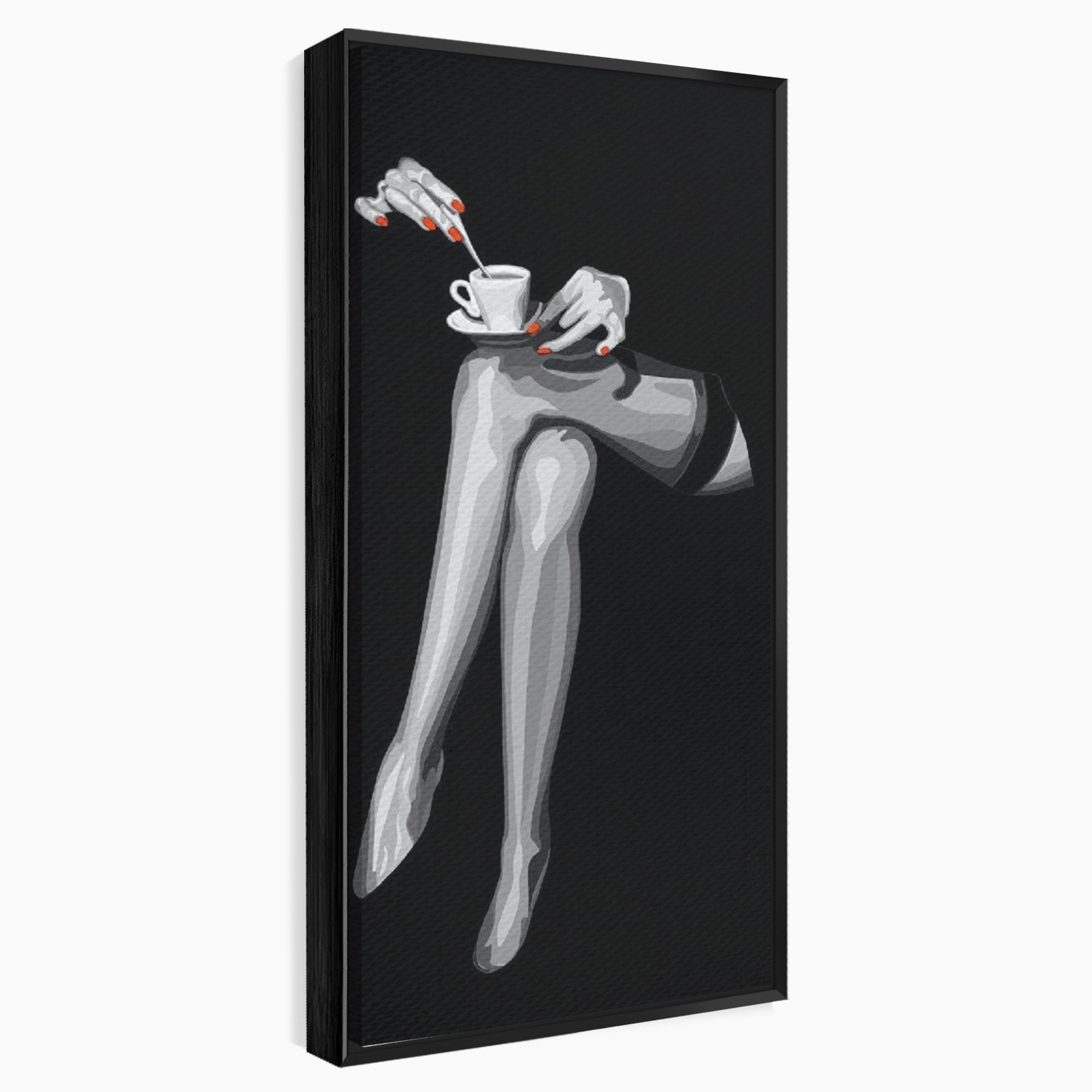 Tablou Canvas Premium LuxCanva® PI1031, Eleganta In Alb Si Negru, Femeie, Stil, Eleganta, Living, Birou, Culori Vibrante