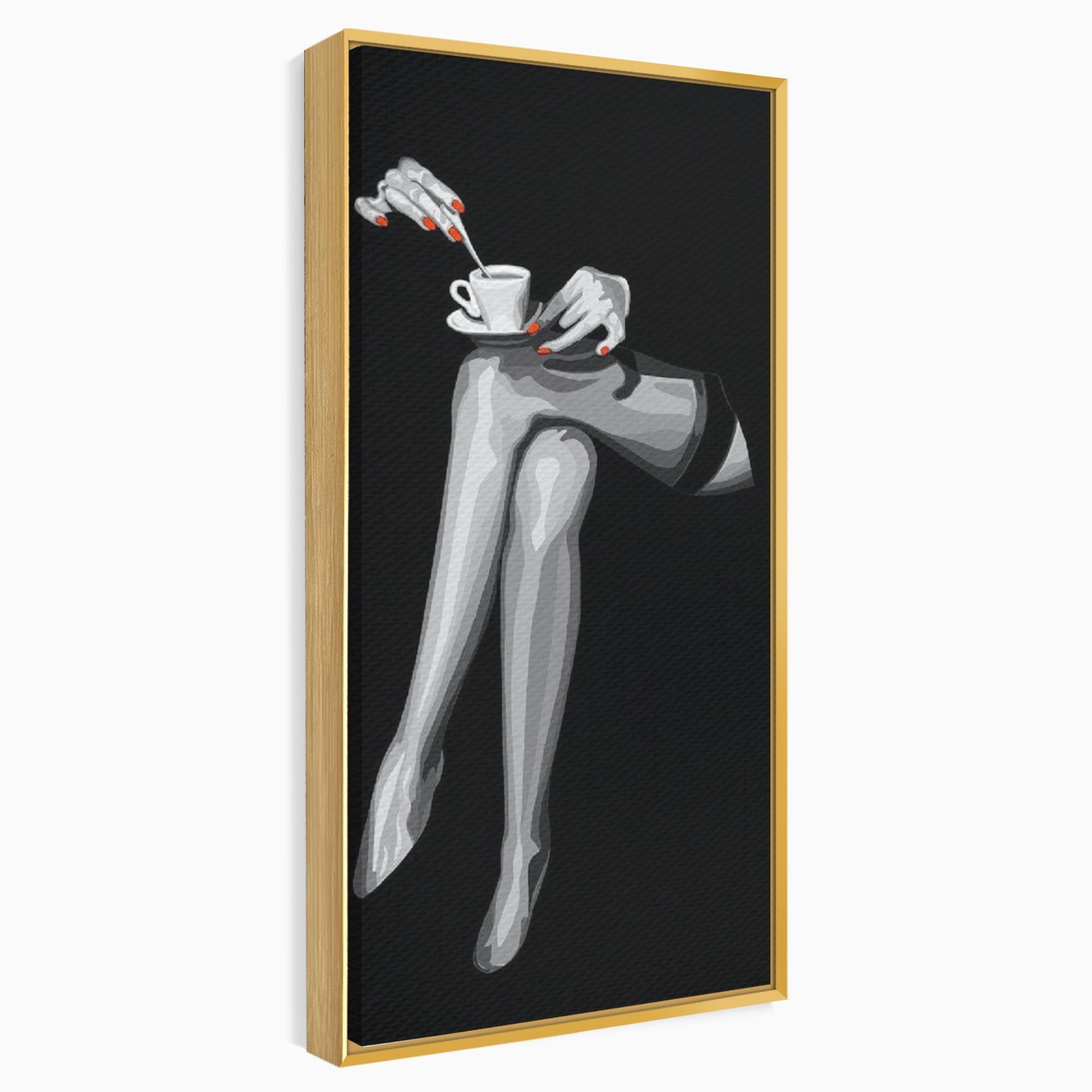 Tablou Canvas Premium LuxCanva® PI1031, Eleganta In Alb Si Negru, Femeie, Stil, Eleganta, Living, Birou, Culori Vibrante