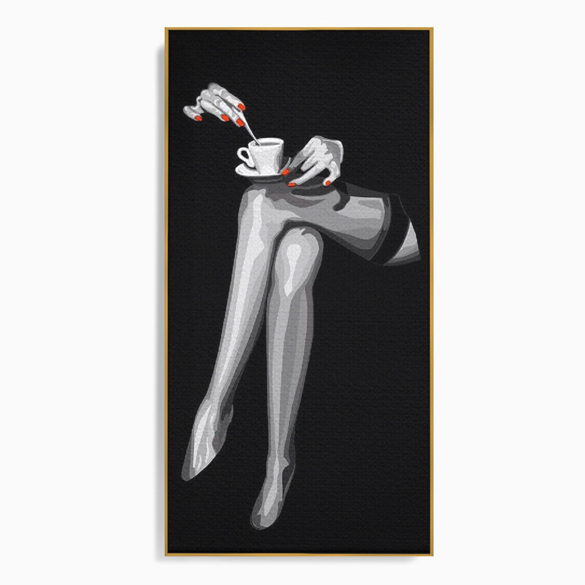 Tablou Canvas Premium LuxCanva® PI1031, Eleganta In Alb Si Negru, Femeie, Stil, Eleganta, Living, Birou, Culori Vibrante