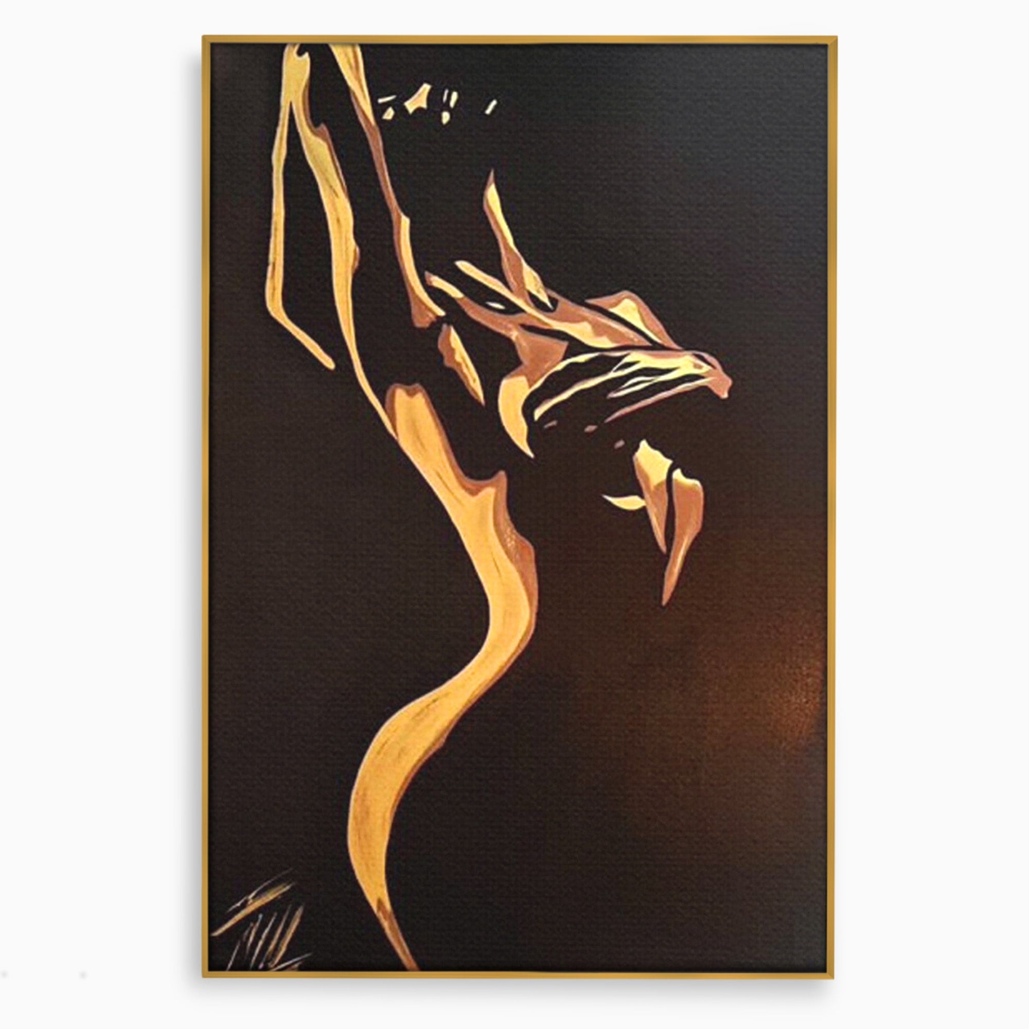 Tablou Canvas Premium LuxCanva® PI1032, Silueta Abstracta, Nuditate, Abstract, Arta, Modern, Dormitor, Culori Vibrante