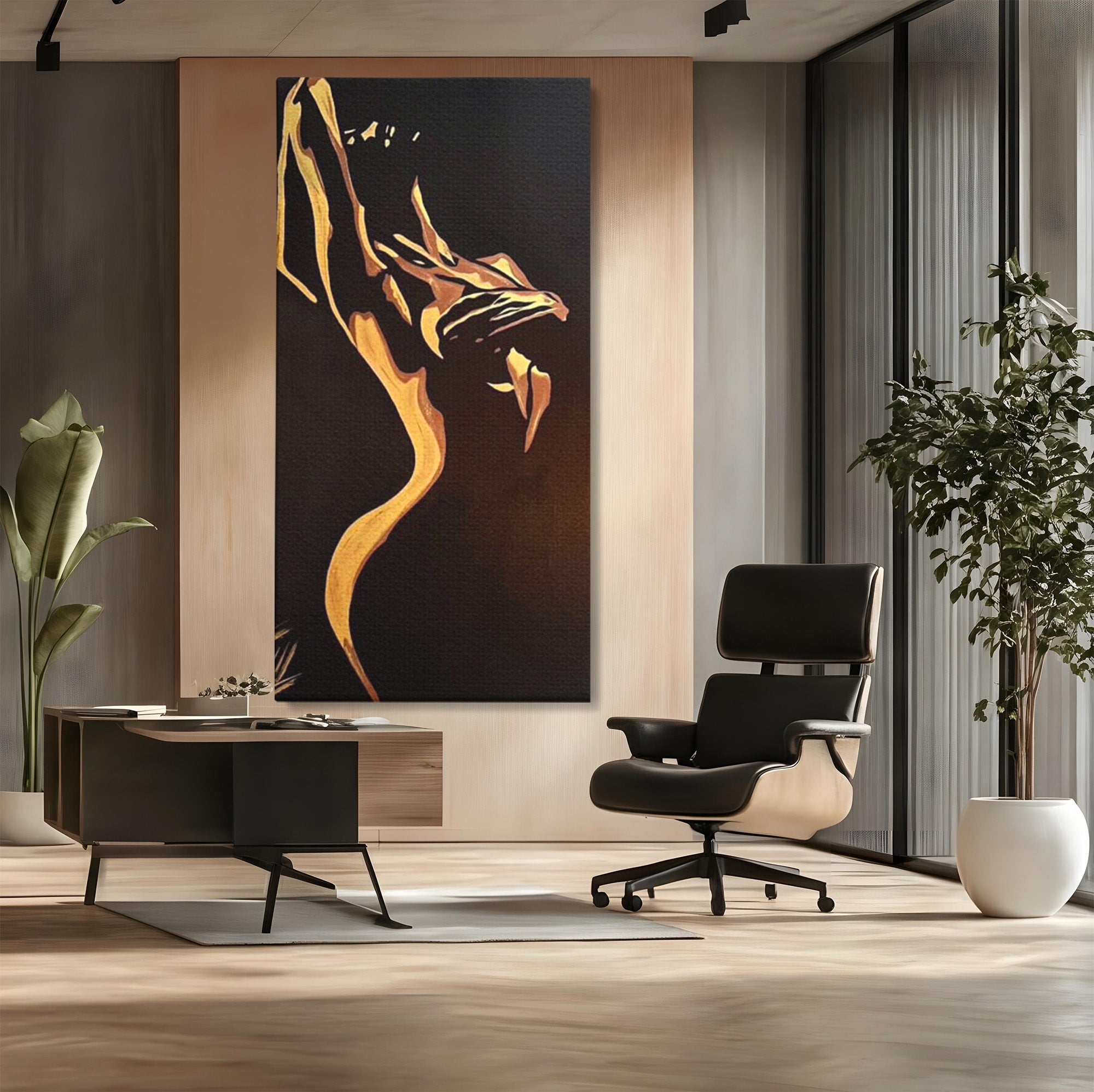 Tablou Canvas Premium LuxCanva® PI1032, Silueta Abstracta, Nuditate, Abstract, Arta, Modern, Dormitor, Culori Vibrante