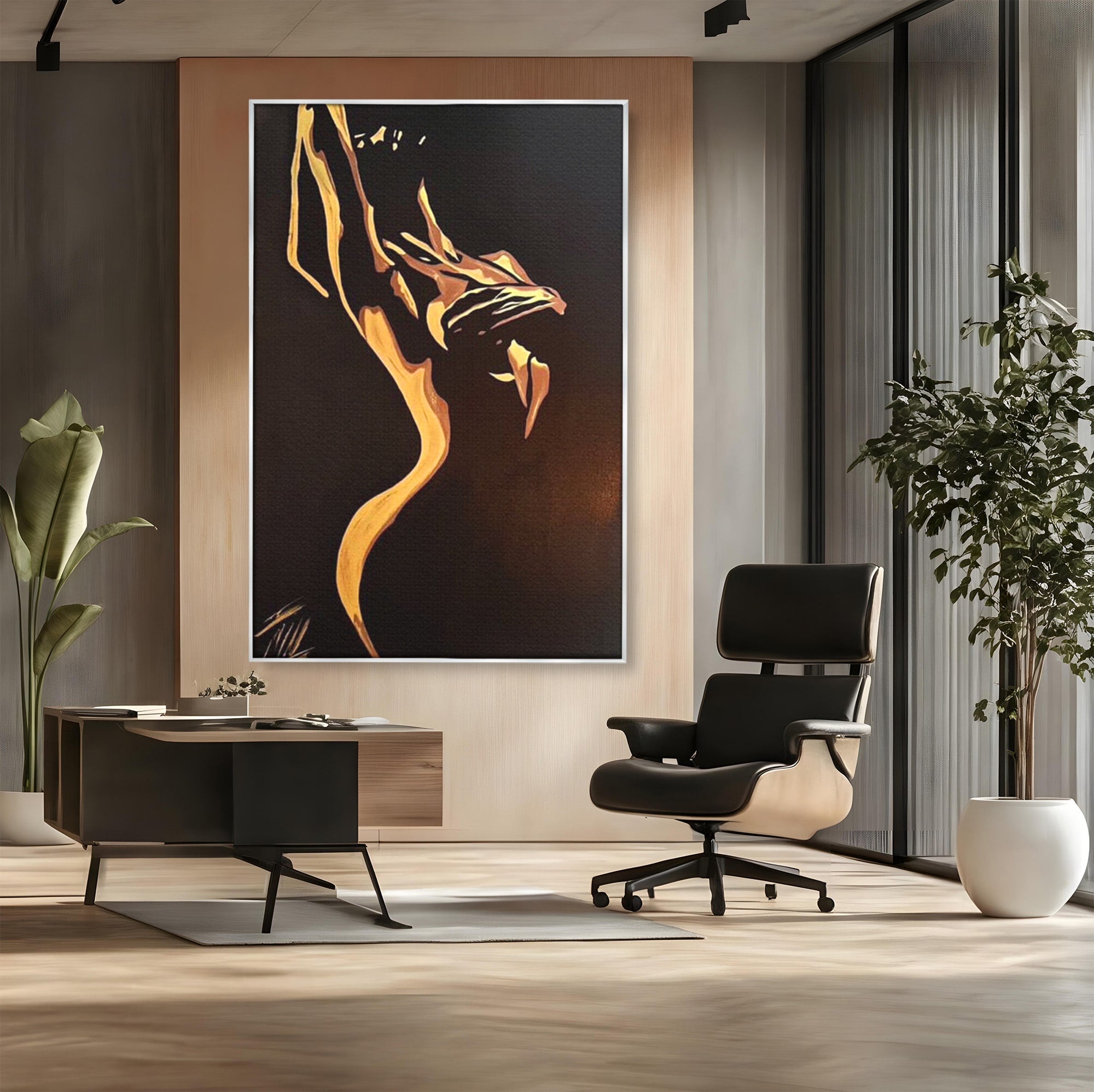 Tablou Canvas Premium LuxCanva® PI1032, Silueta Abstracta, Nuditate, Abstract, Arta, Modern, Dormitor, Culori Vibrante