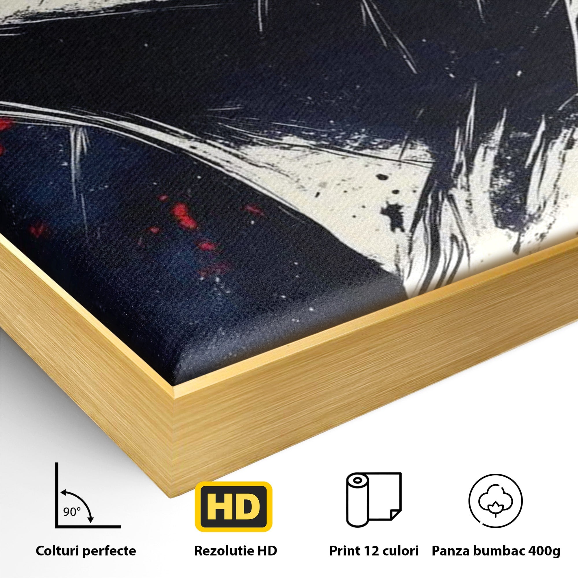 Tablou Canvas Premium LuxCanva® PI1034, Portretul Emotiei, Portret, Emotie, Abstract, Dormitor, Living, Culori Vibrante
