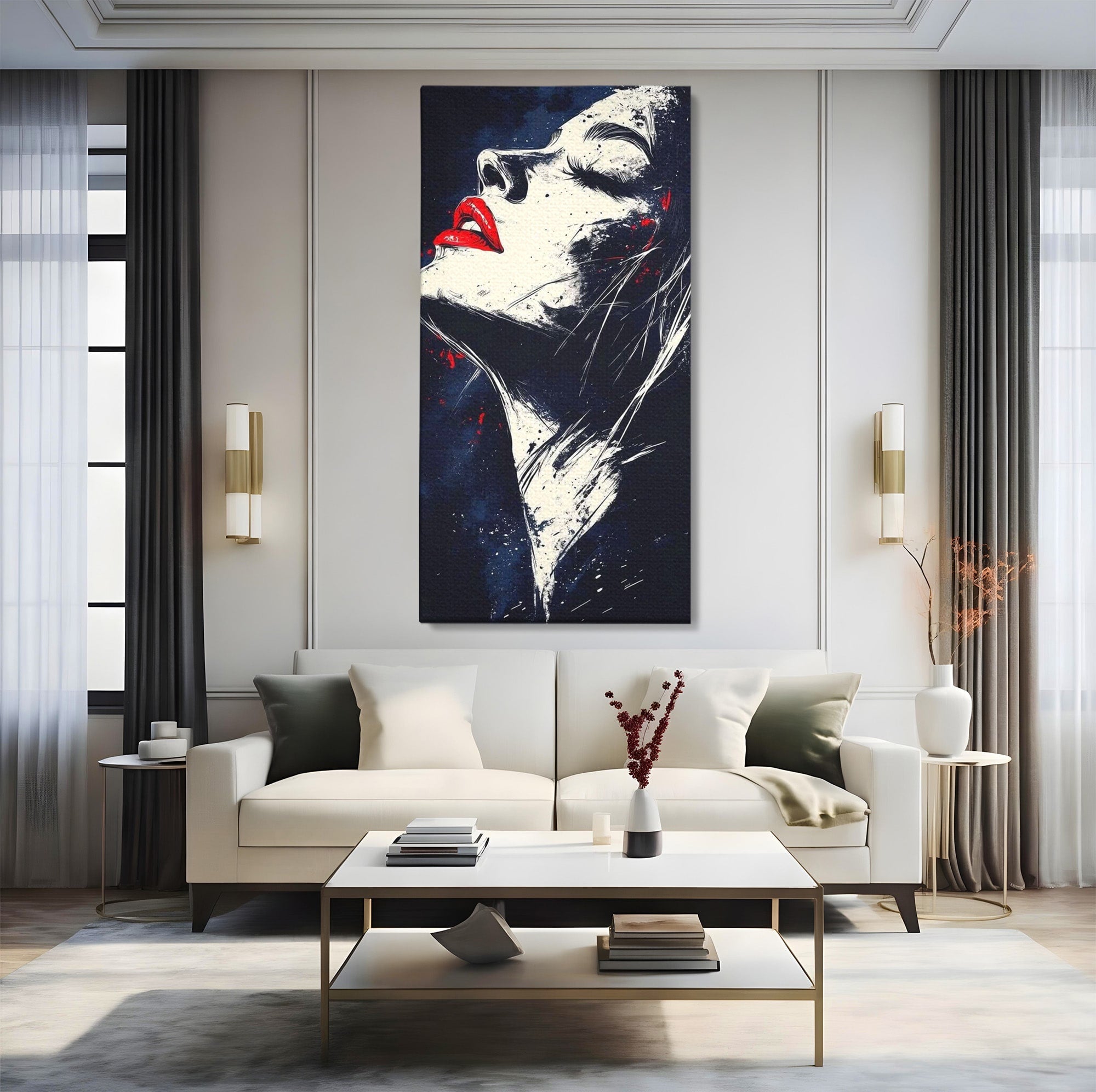 Tablou Canvas Premium LuxCanva® PI1034, Portretul Emotiei, Portret, Emotie, Abstract, Dormitor, Living, Culori Vibrante