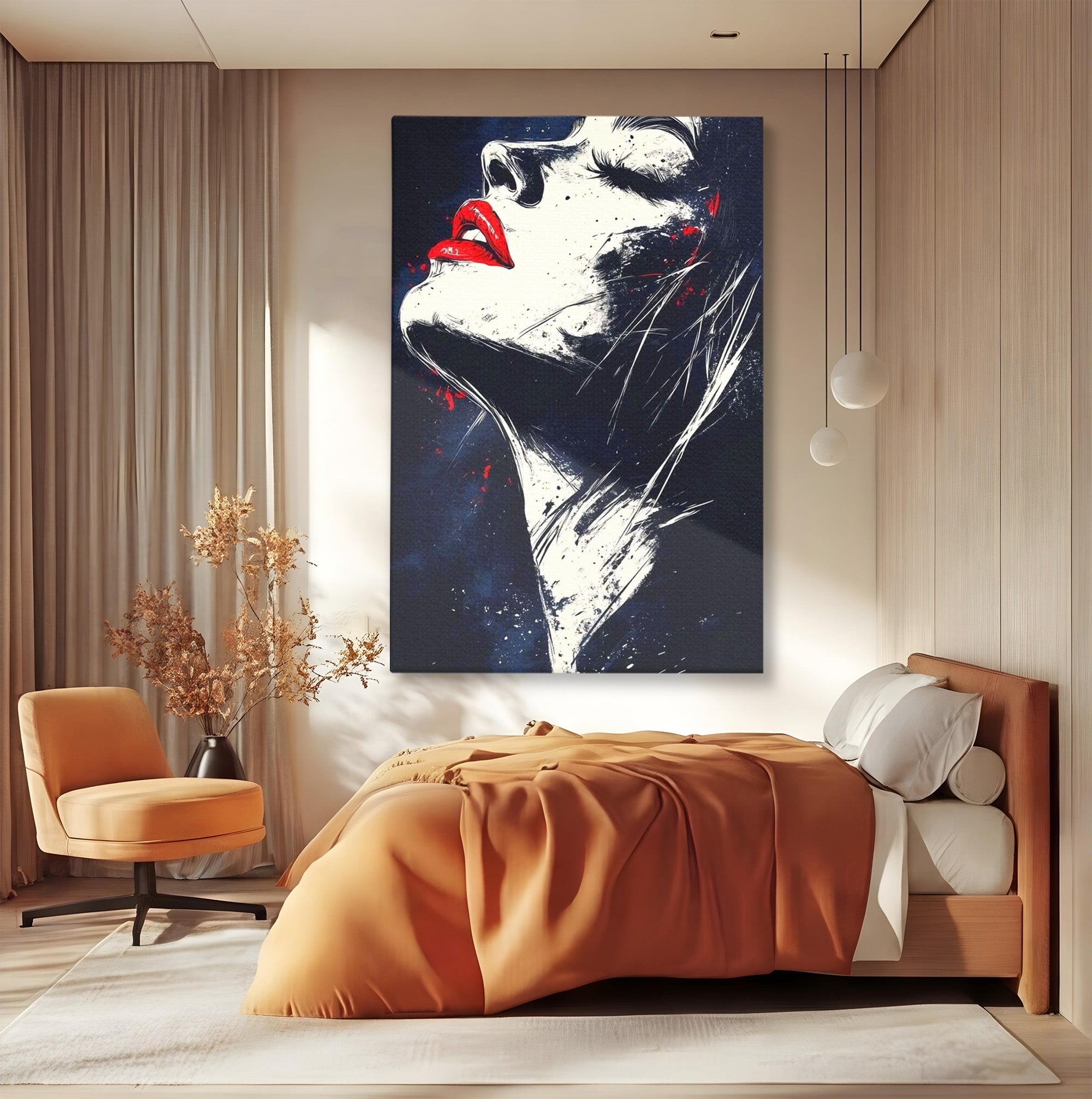 Tablou Canvas Premium LuxCanva® PI1034, Portretul Emotiei, Portret, Emotie, Abstract, Dormitor, Living, Culori Vibrante