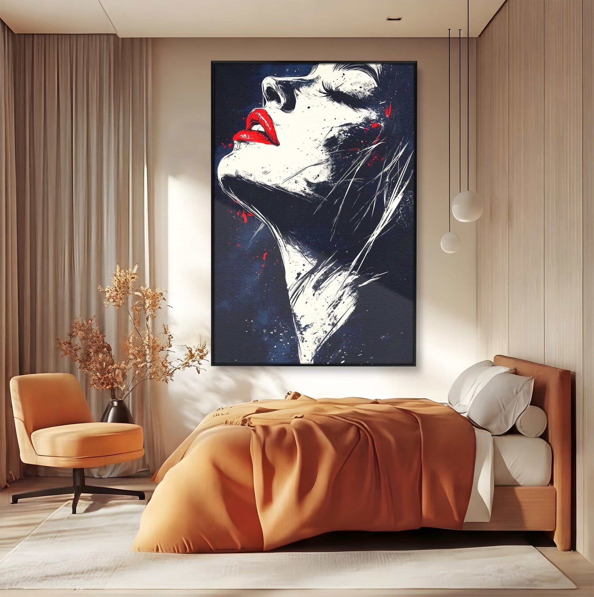 Tablou Canvas Premium LuxCanva® PI1034, Portretul Emotiei, Portret, Emotie, Abstract, Dormitor, Living, Culori Vibrante