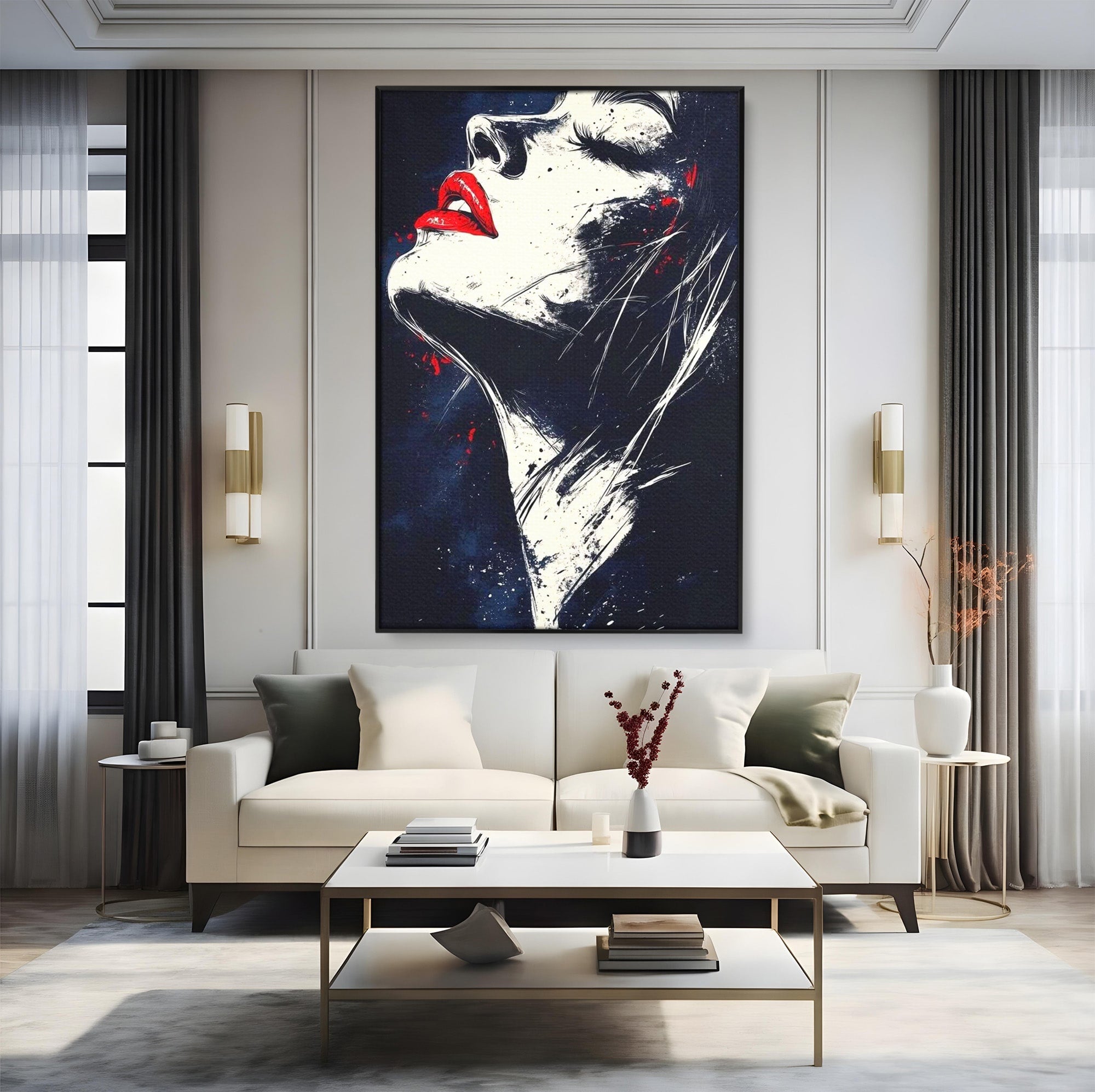 Tablou Canvas Premium LuxCanva® PI1034, Portretul Emotiei, Portret, Emotie, Abstract, Dormitor, Living, Culori Vibrante