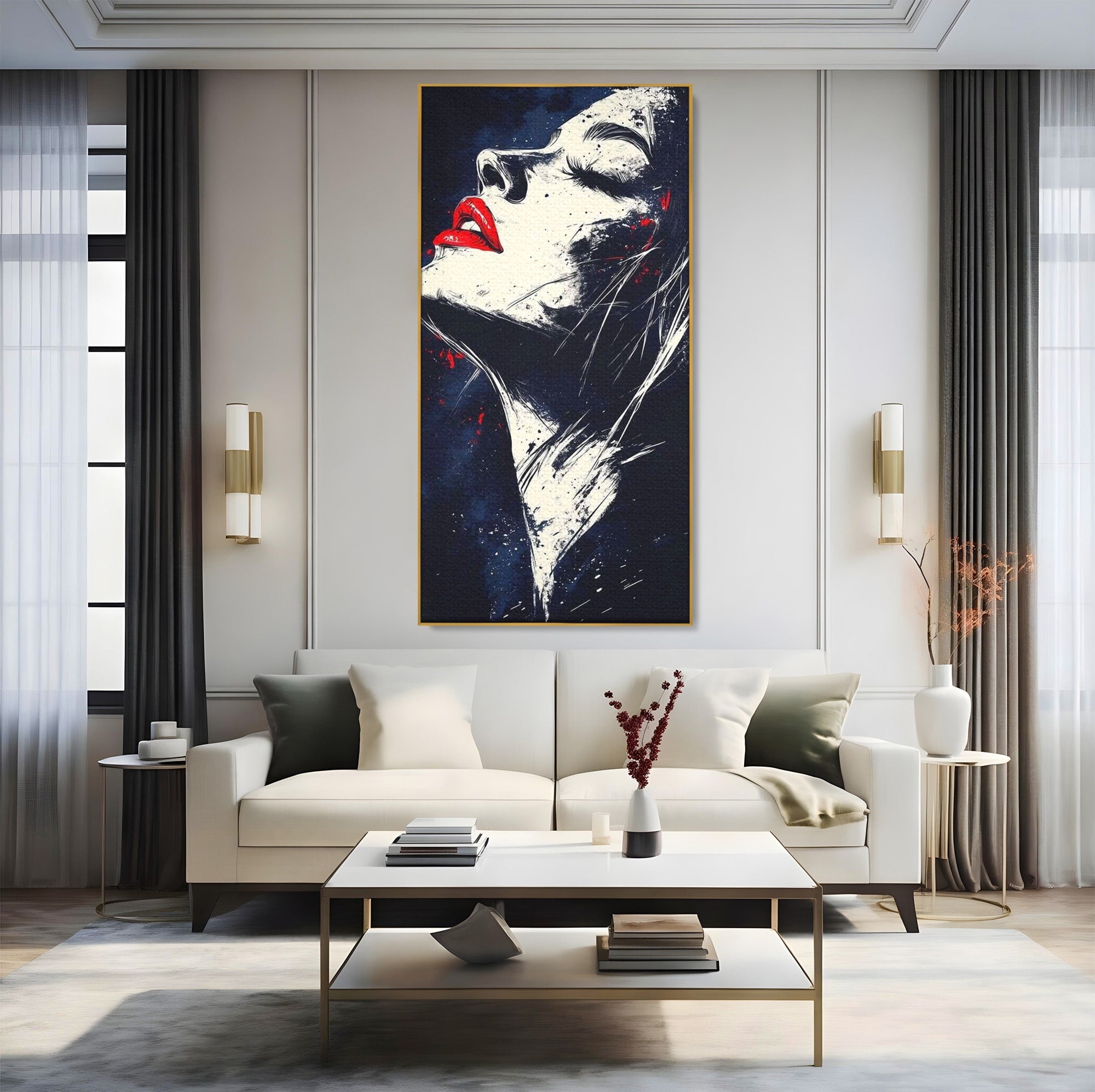 Tablou Canvas Premium LuxCanva® PI1034, Portretul Emotiei, Portret, Emotie, Abstract, Dormitor, Living, Culori Vibrante