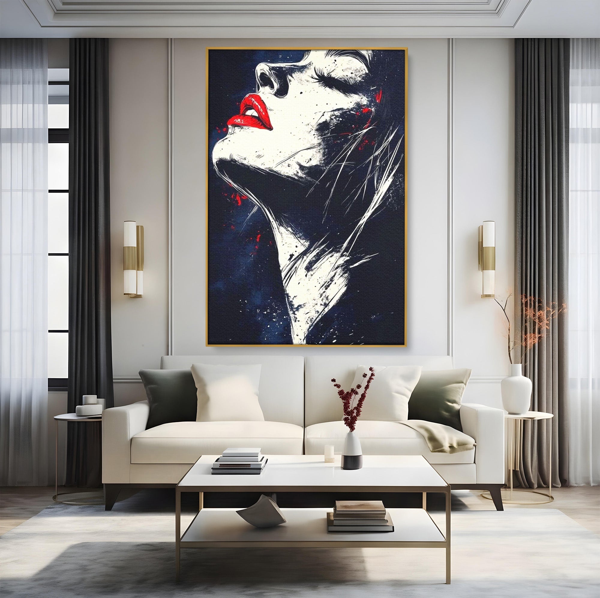 Tablou Canvas Premium LuxCanva® PI1034, Portretul Emotiei, Portret, Emotie, Abstract, Dormitor, Living, Culori Vibrante