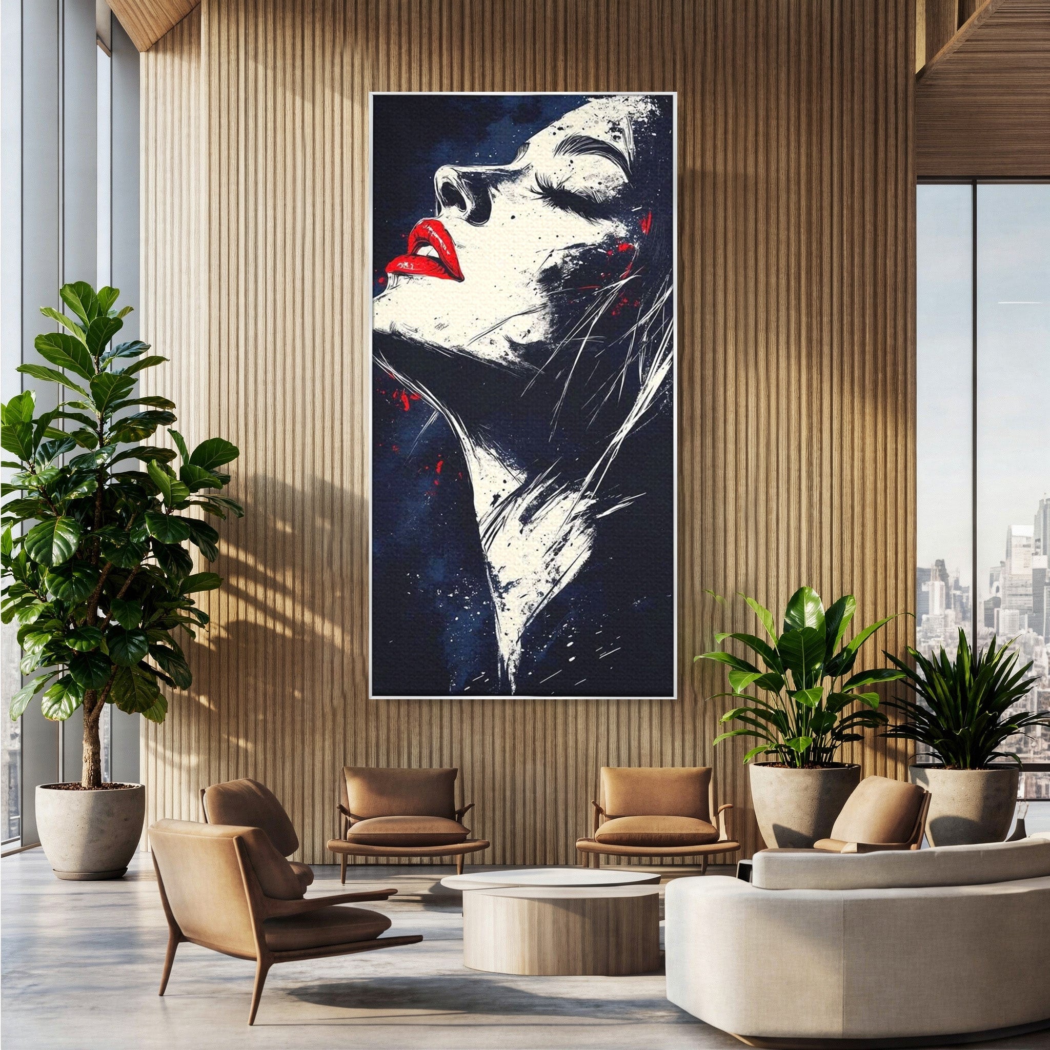 Tablou Canvas Premium LuxCanva® PI1034, Portretul Emotiei, Portret, Emotie, Abstract, Dormitor, Living, Culori Vibrante