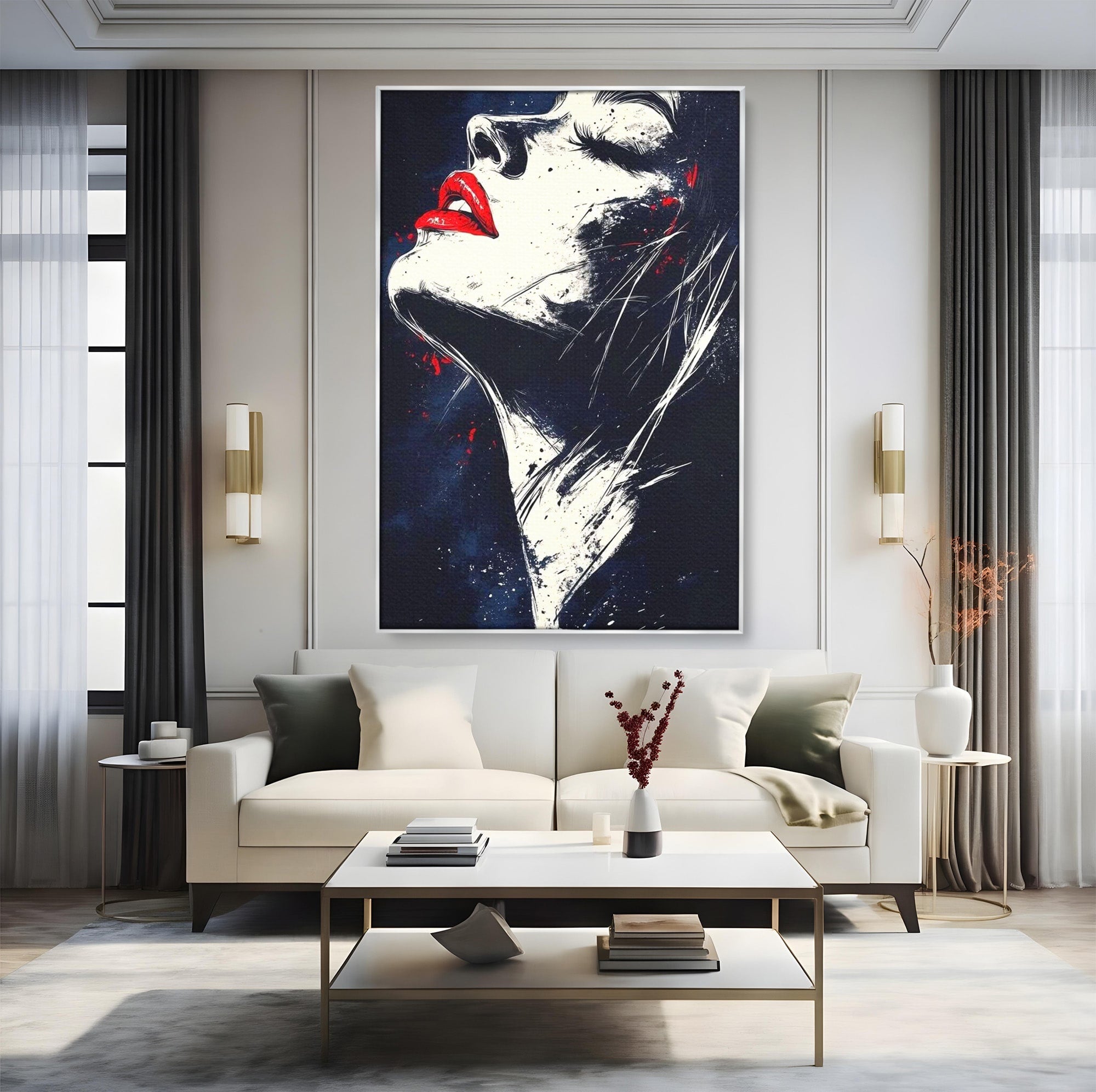 Tablou Canvas Premium LuxCanva® PI1034, Portretul Emotiei, Portret, Emotie, Abstract, Dormitor, Living, Culori Vibrante