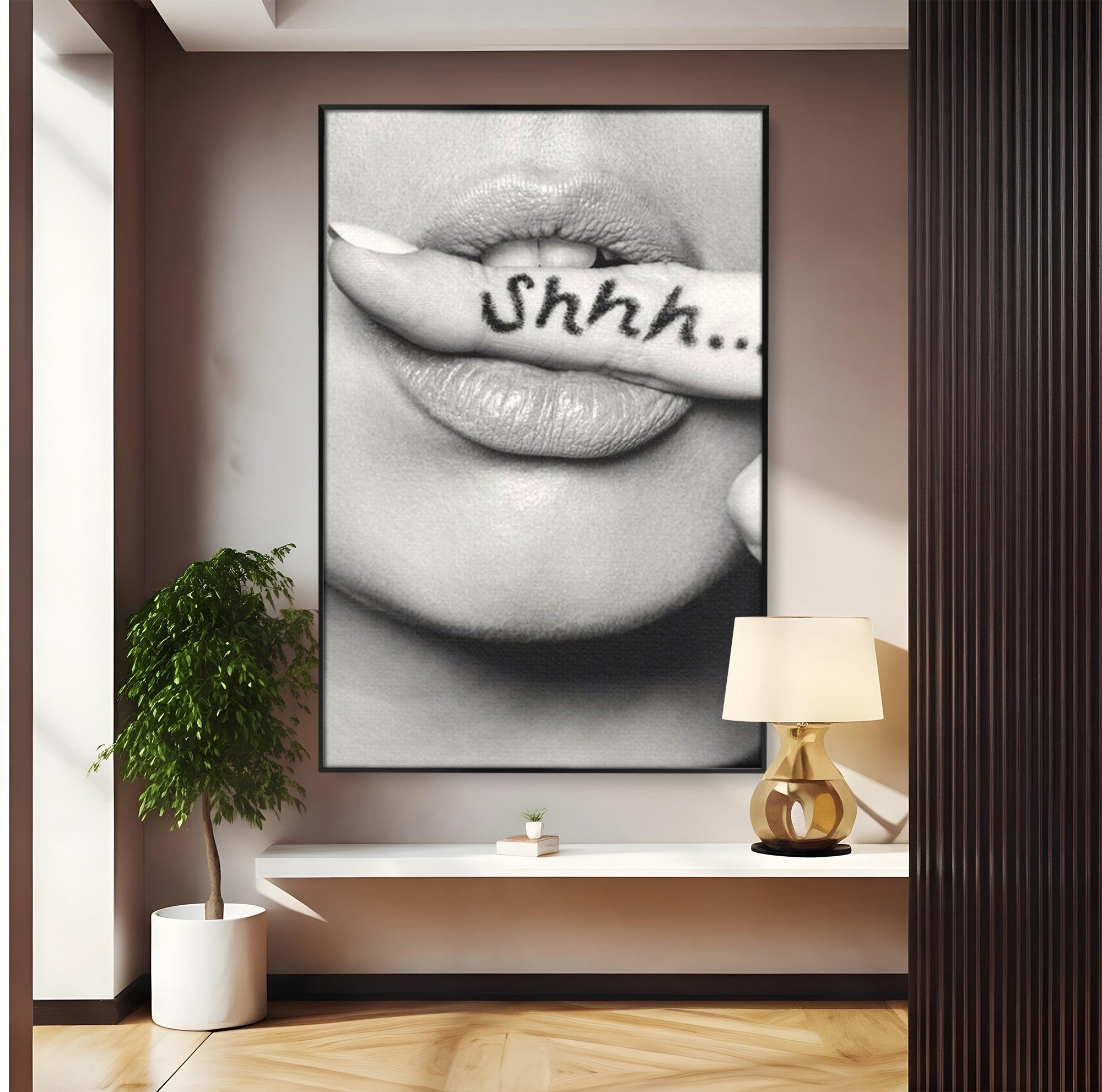 Tablou Canvas Premium LuxCanva® PI1035, Taina Tacuta, Portret, Tacere, Arta Moderna, Dormitor, Birou, Culori Vibrante
