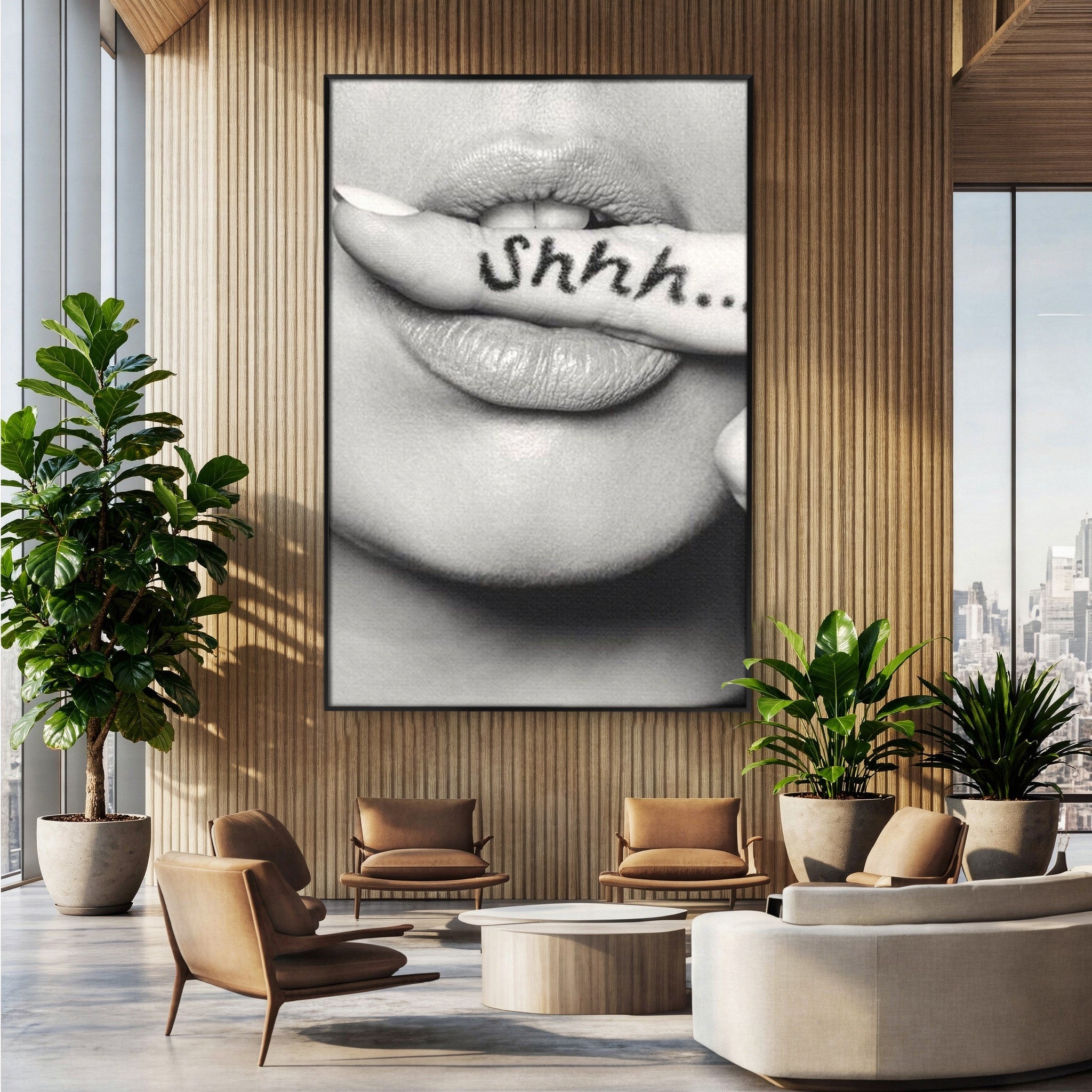 Tablou Canvas Premium LuxCanva® PI1035, Taina Tacuta, Portret, Tacere, Arta Moderna, Dormitor, Birou, Culori Vibrante
