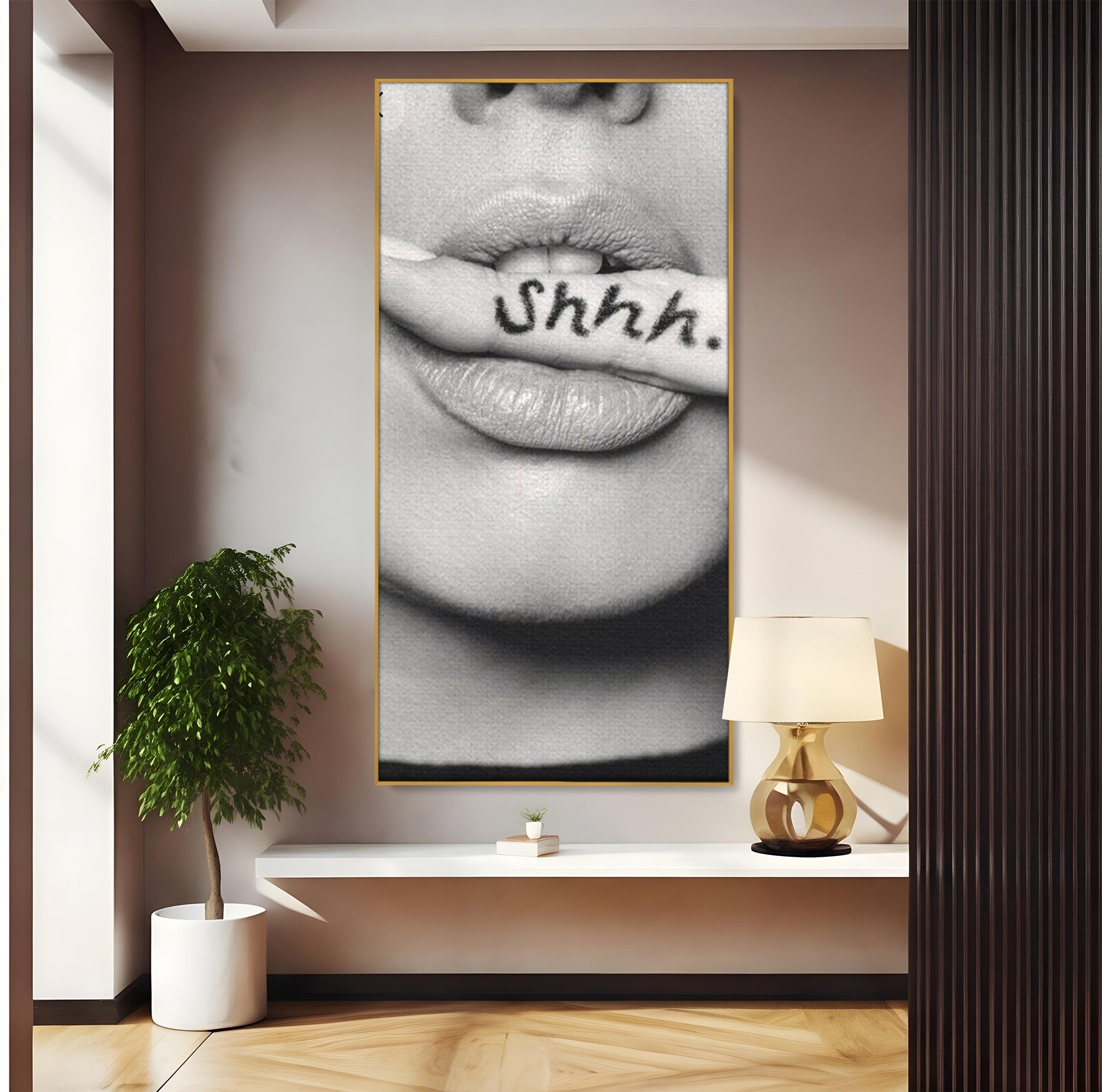 Tablou Canvas Premium LuxCanva® PI1035, Taina Tacuta, Portret, Tacere, Arta Moderna, Dormitor, Birou, Culori Vibrante