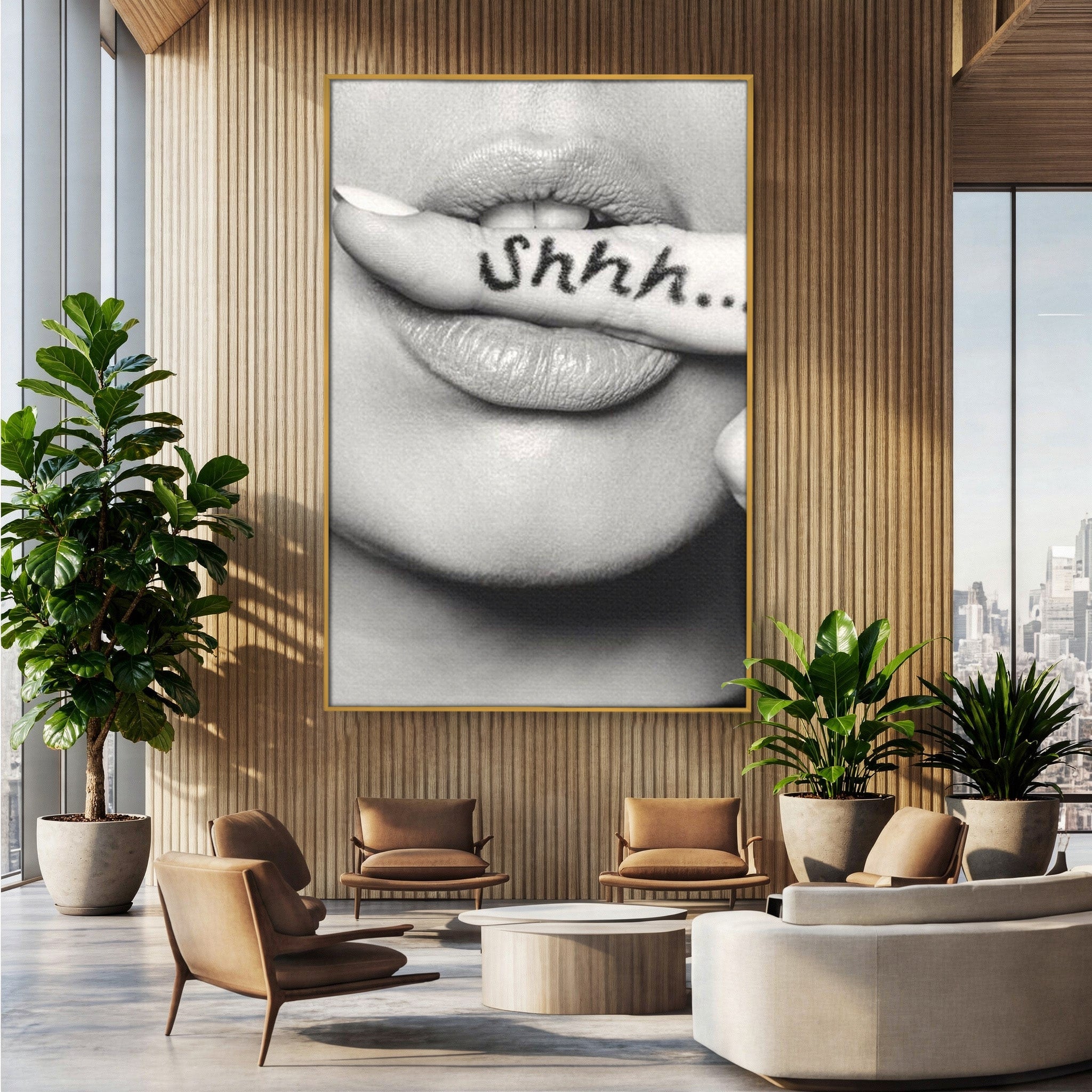 Tablou Canvas Premium LuxCanva® PI1035, Taina Tacuta, Portret, Tacere, Arta Moderna, Dormitor, Birou, Culori Vibrante