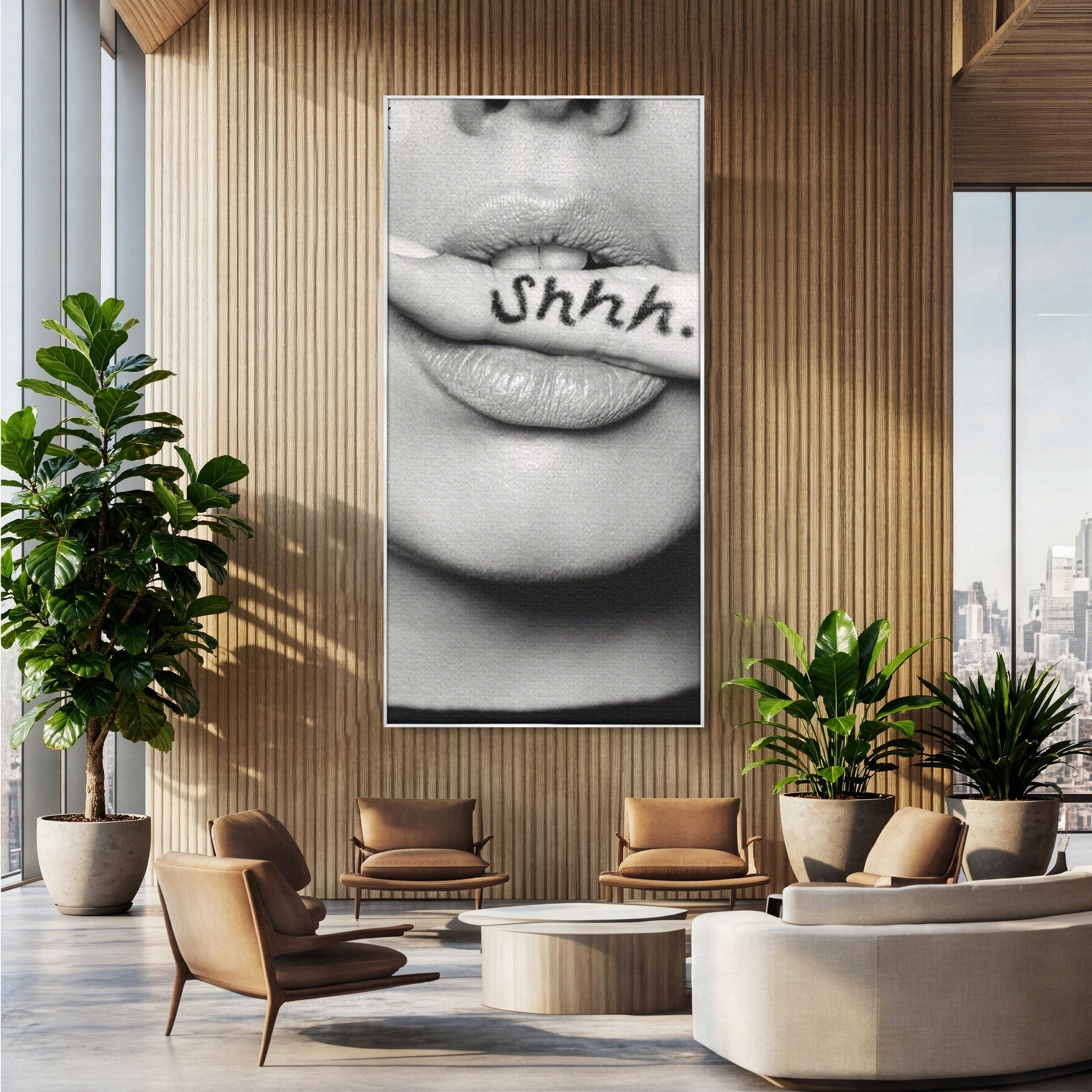 Tablou Canvas Premium LuxCanva® PI1035, Taina Tacuta, Portret, Tacere, Arta Moderna, Dormitor, Birou, Culori Vibrante