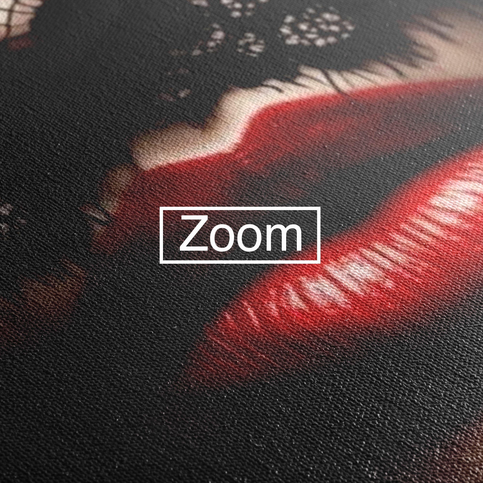Tablou Canvas Premium LuxCanva® PI1036, Misterul Buzei Rosii, Portret, Mister, Eleganta, Moda, Dormitor, Culori Vibrante