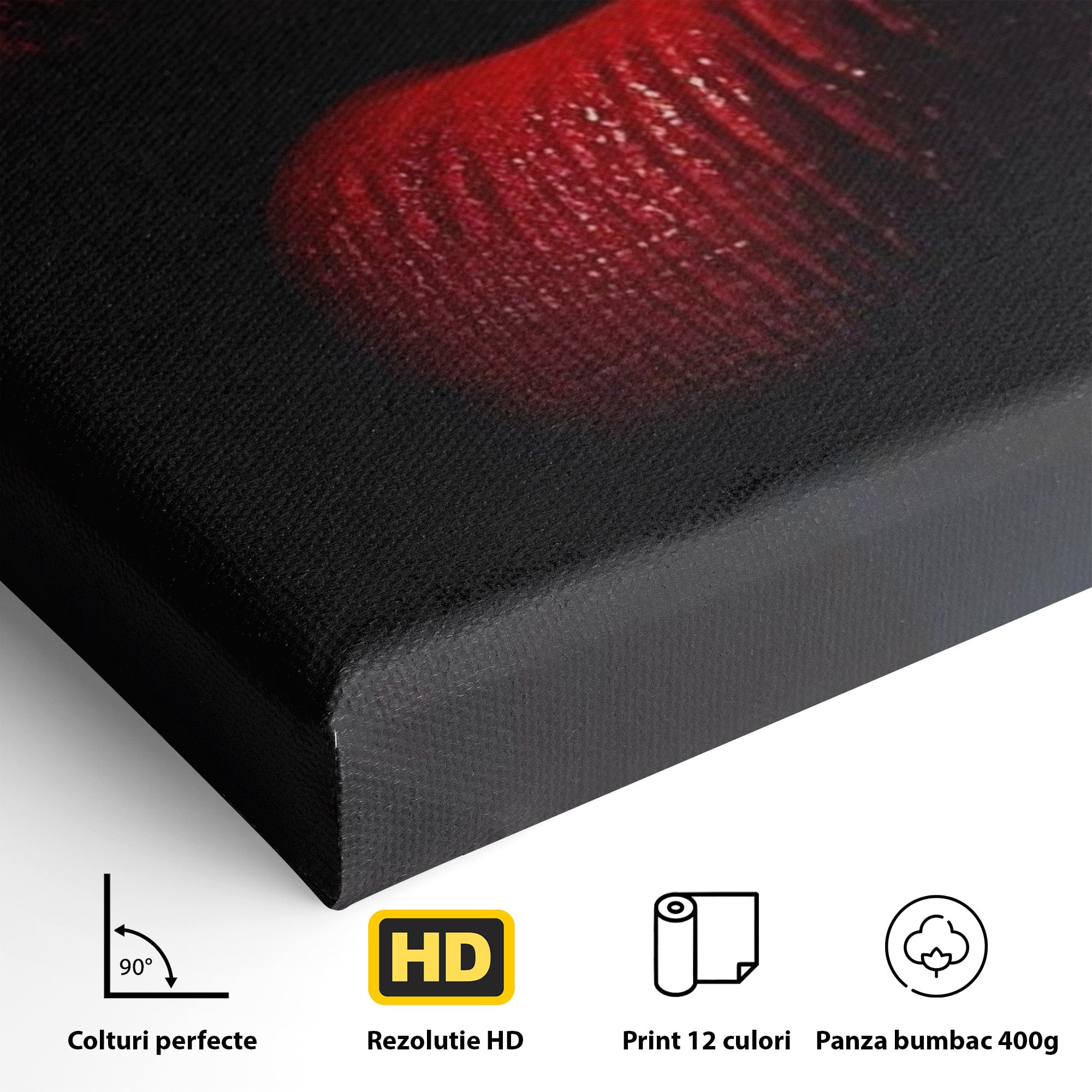 Tablou Canvas Premium LuxCanva® PI1038, Sarutul Misterios, Sarut, Portret, Seductie, Dormitor, Intimitate, Culori Vibrante