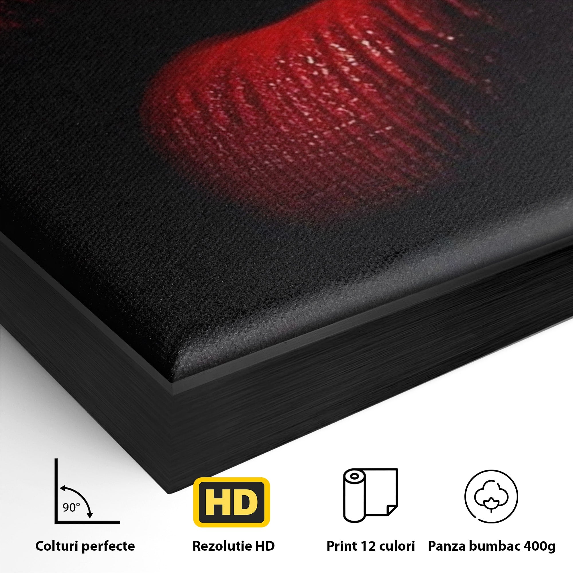 Tablou Canvas Premium LuxCanva® PI1038, Sarutul Misterios, Sarut, Portret, Seductie, Dormitor, Intimitate, Culori Vibrante