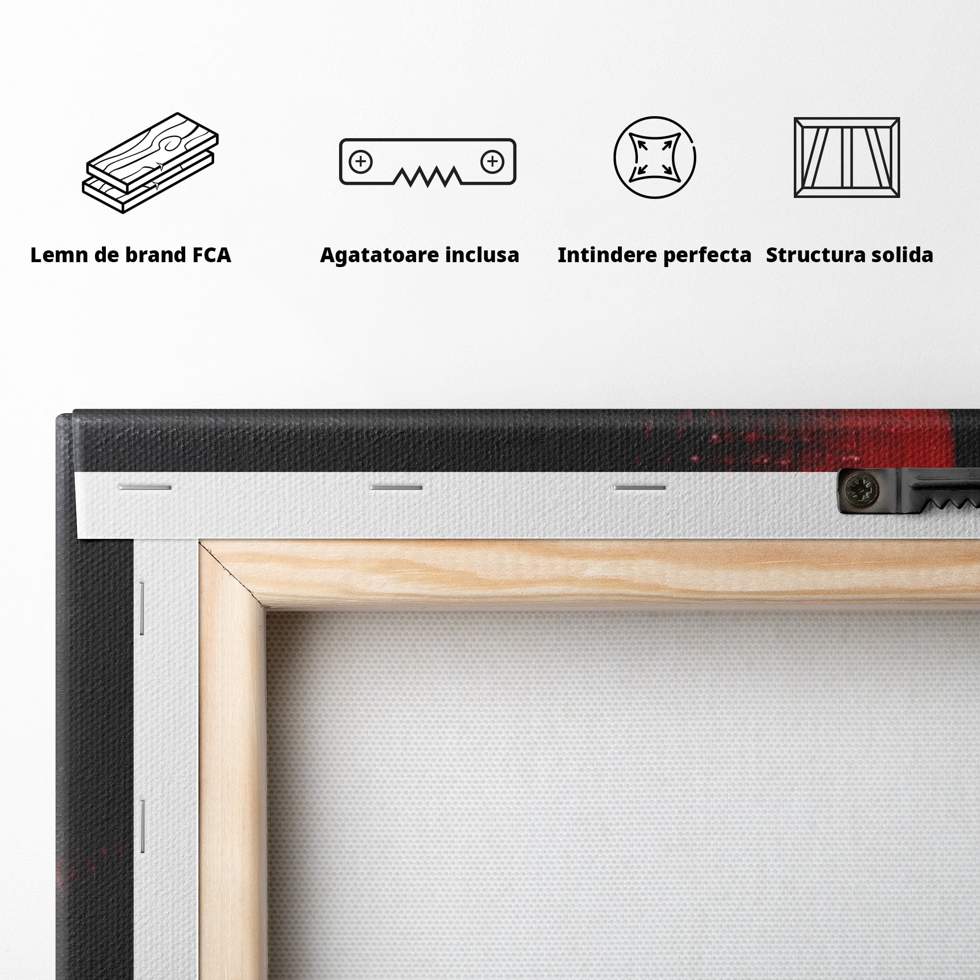 Tablou Canvas Premium LuxCanva® PI1038, Sarutul Misterios, Sarut, Portret, Seductie, Dormitor, Intimitate, Culori Vibrante