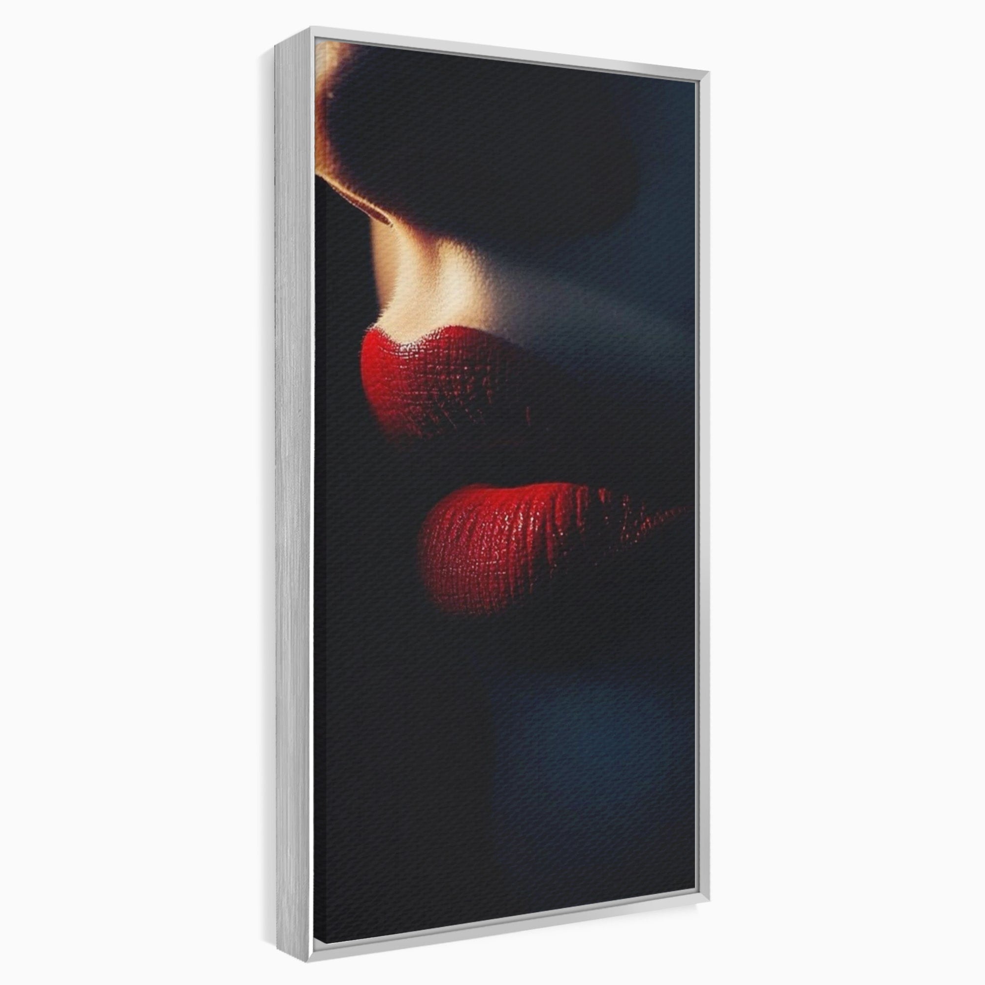 Tablou Canvas Premium LuxCanva® PI1038, Sarutul Misterios, Sarut, Portret, Seductie, Dormitor, Intimitate, Culori Vibrante