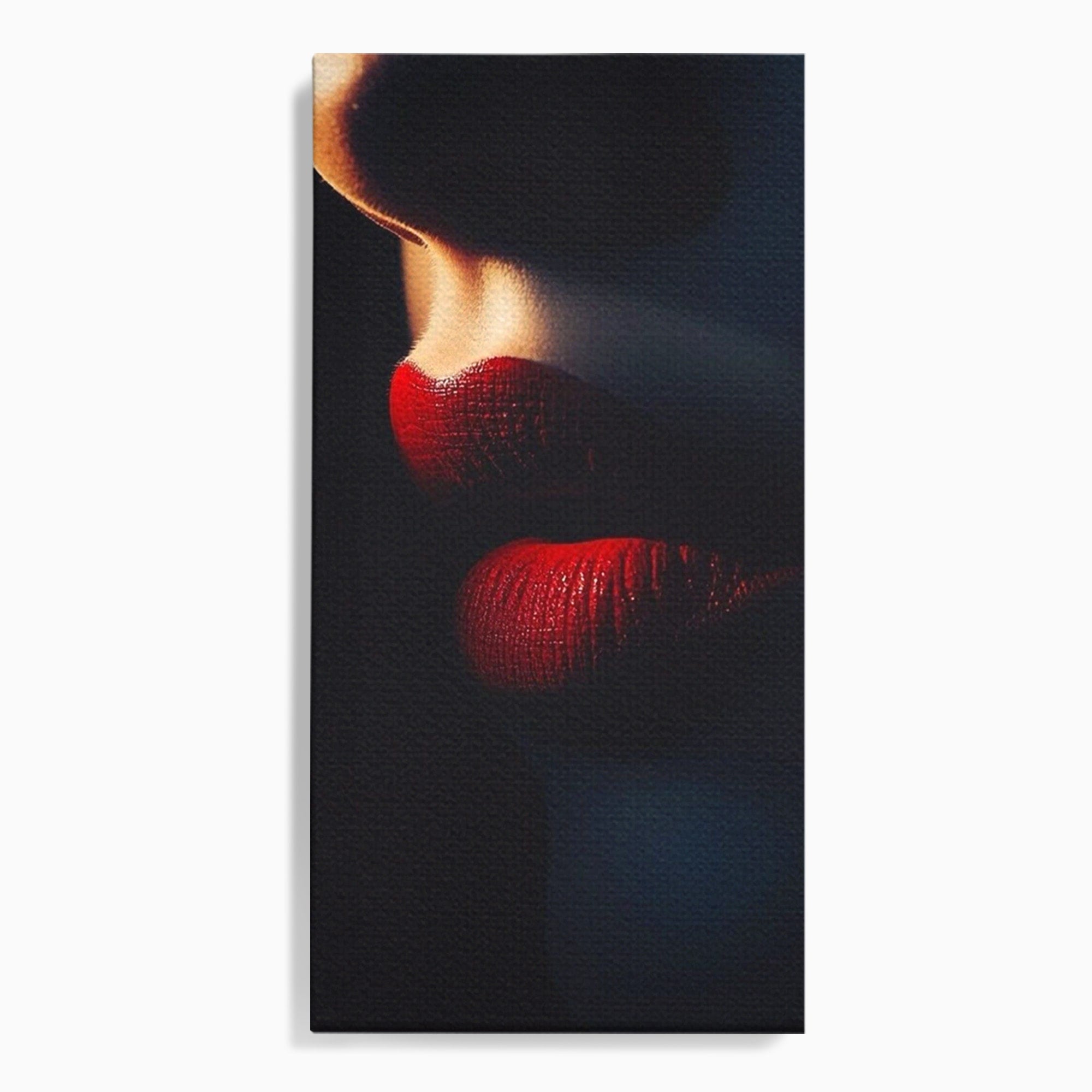 Tablou Canvas Premium LuxCanva® PI1038, Sarutul Misterios, Sarut, Portret, Seductie, Dormitor, Intimitate, Culori Vibrante