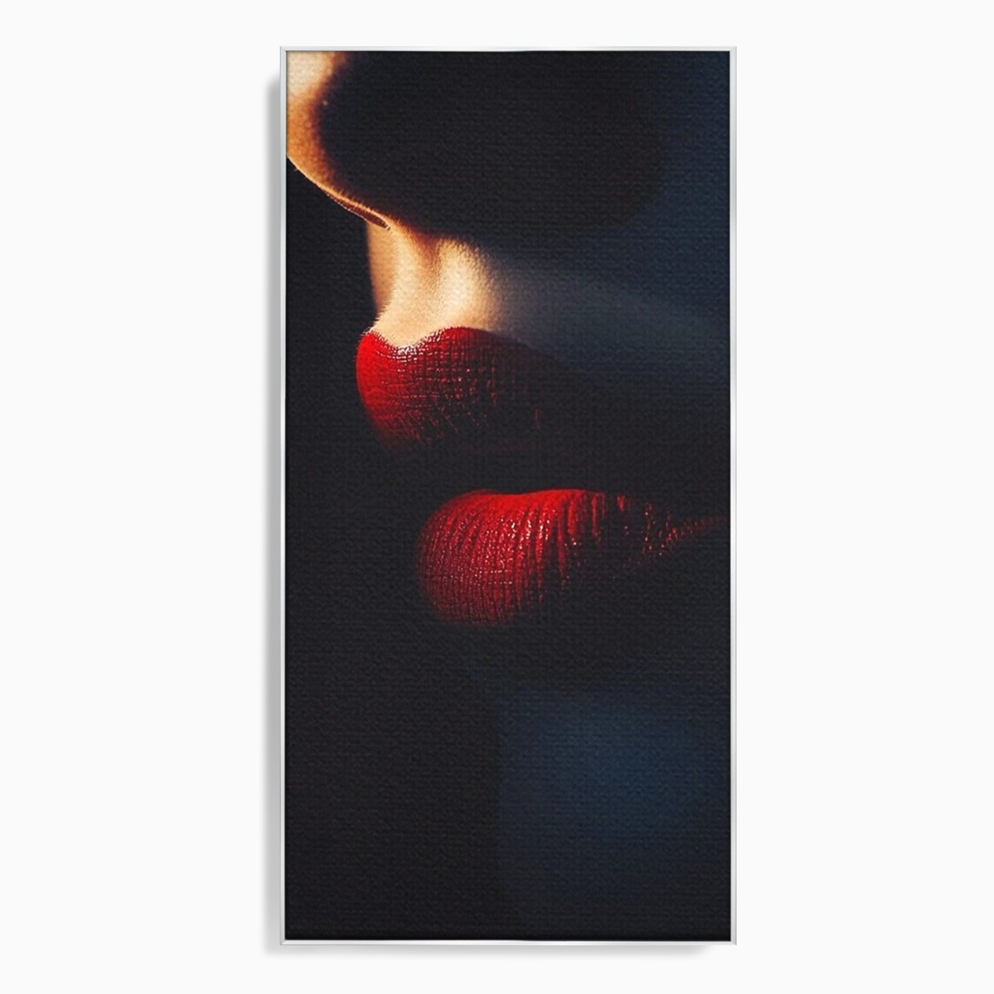 Tablou Canvas Premium LuxCanva® PI1038, Sarutul Misterios, Sarut, Portret, Seductie, Dormitor, Intimitate, Culori Vibrante