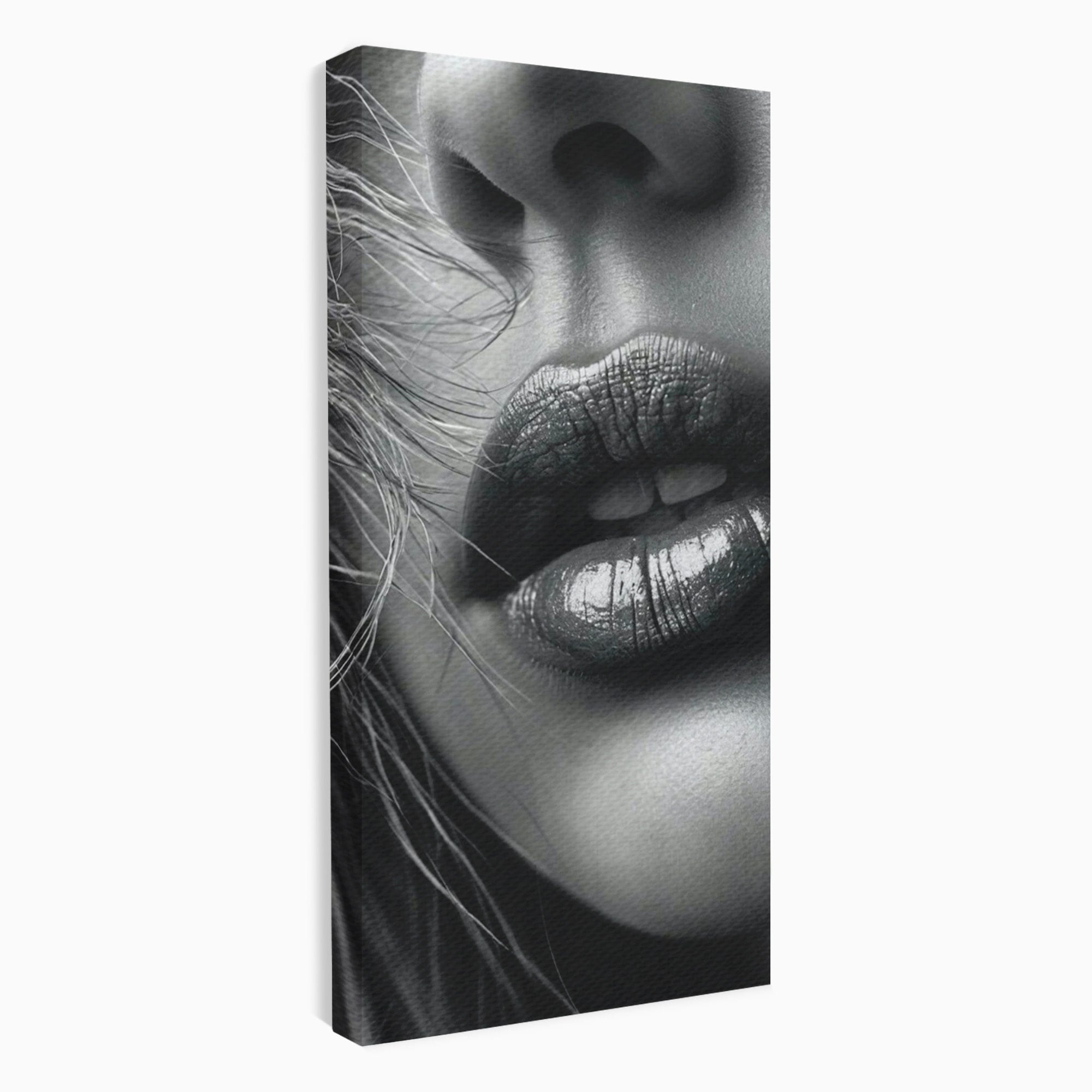 Tablou Canvas Premium LuxCanva® PI1039, Detaliu Buze Seducatoare, Portret, Buze, Detaliu, Arta, Dormitor, Culori Vibrante