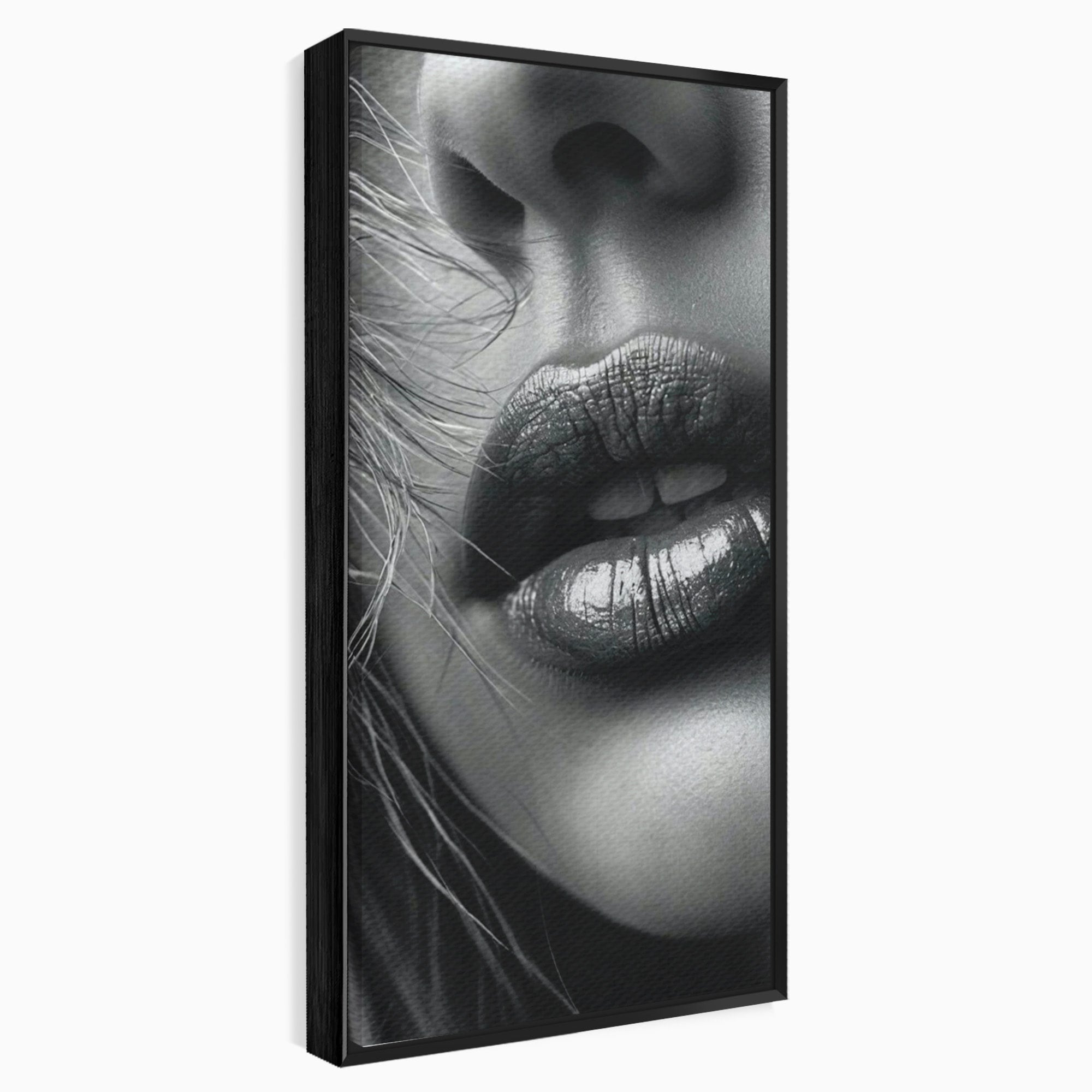 Tablou Canvas Premium LuxCanva® PI1039, Detaliu Buze Seducatoare, Portret, Buze, Detaliu, Arta, Dormitor, Culori Vibrante