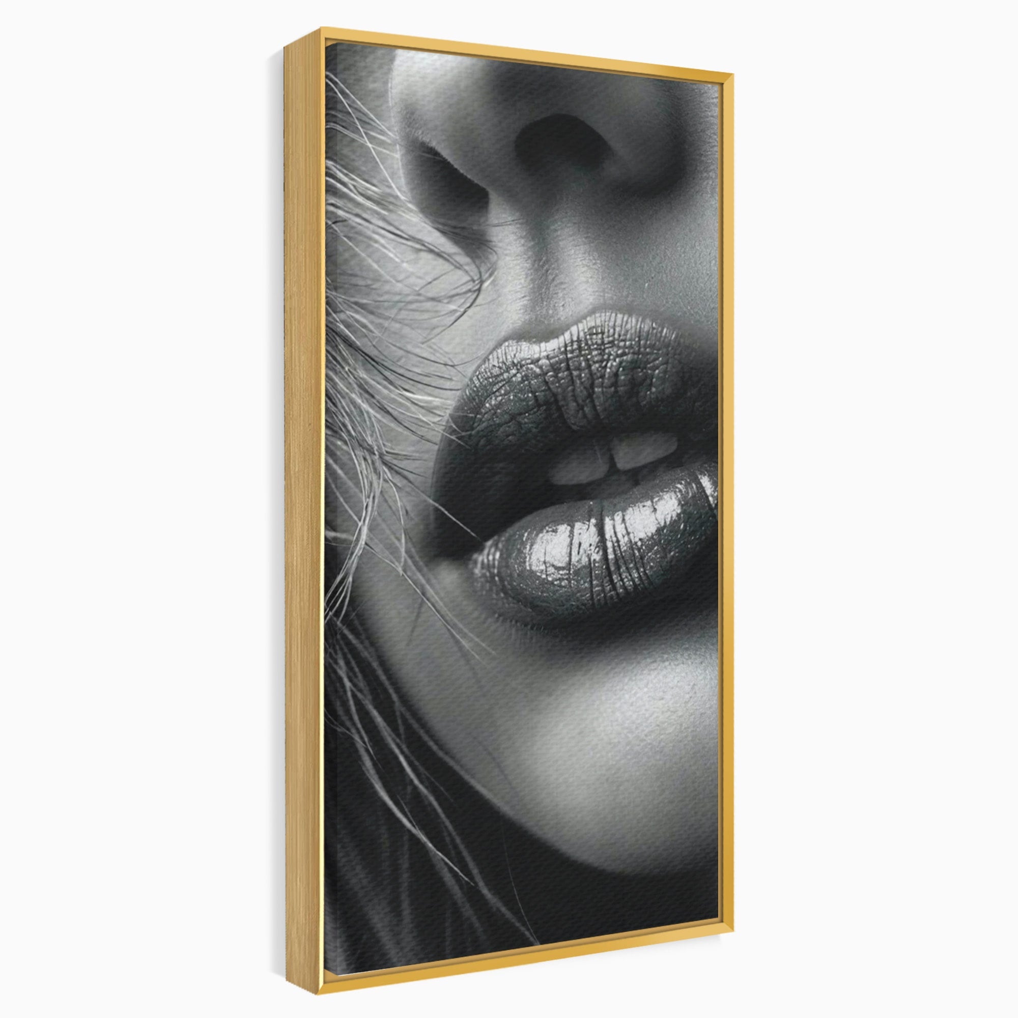 Tablou Canvas Premium LuxCanva® PI1039, Detaliu Buze Seducatoare, Portret, Buze, Detaliu, Arta, Dormitor, Culori Vibrante