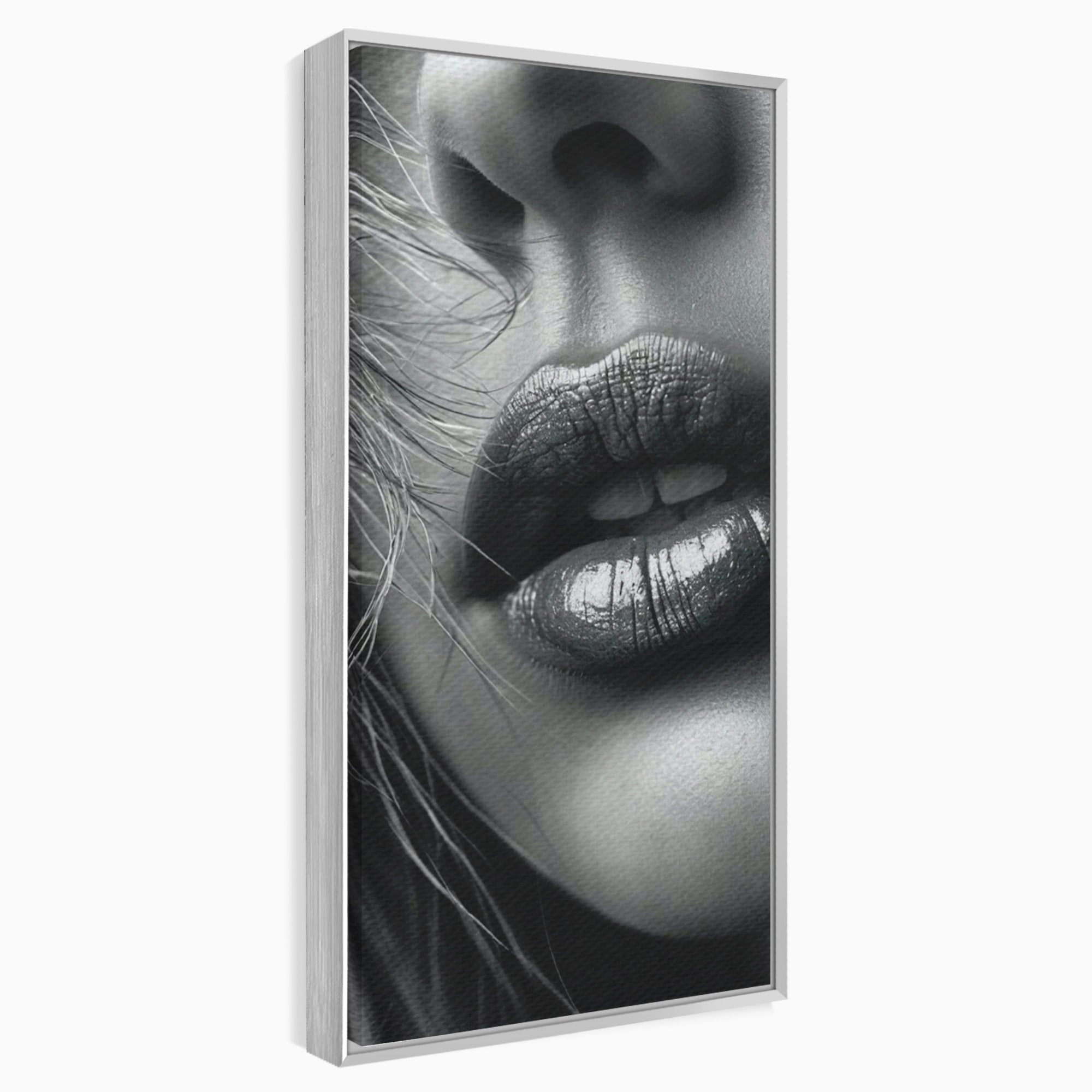 Tablou Canvas Premium LuxCanva® PI1039, Detaliu Buze Seducatoare, Portret, Buze, Detaliu, Arta, Dormitor, Culori Vibrante