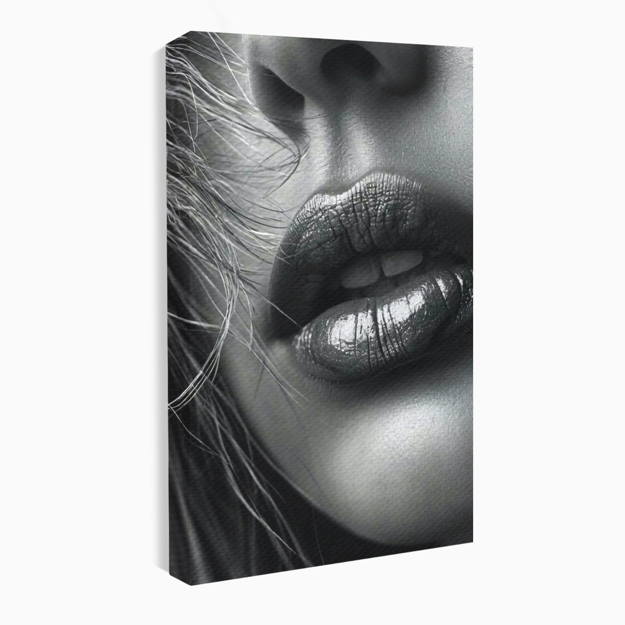 Tablou Canvas Premium LuxCanva® PI1039, Detaliu Buze Seducatoare, Portret, Buze, Detaliu, Arta, Dormitor, Culori Vibrante